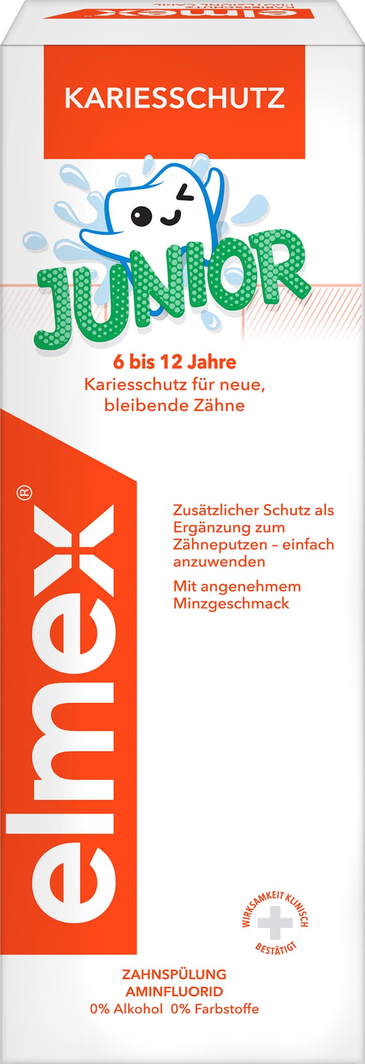 Produktbild elmex Mundspülung Kariesschutz Junior 6-12 Jahre – schützt die neuen, bleibenden Zähne effektiv vor Karies 10 von 12