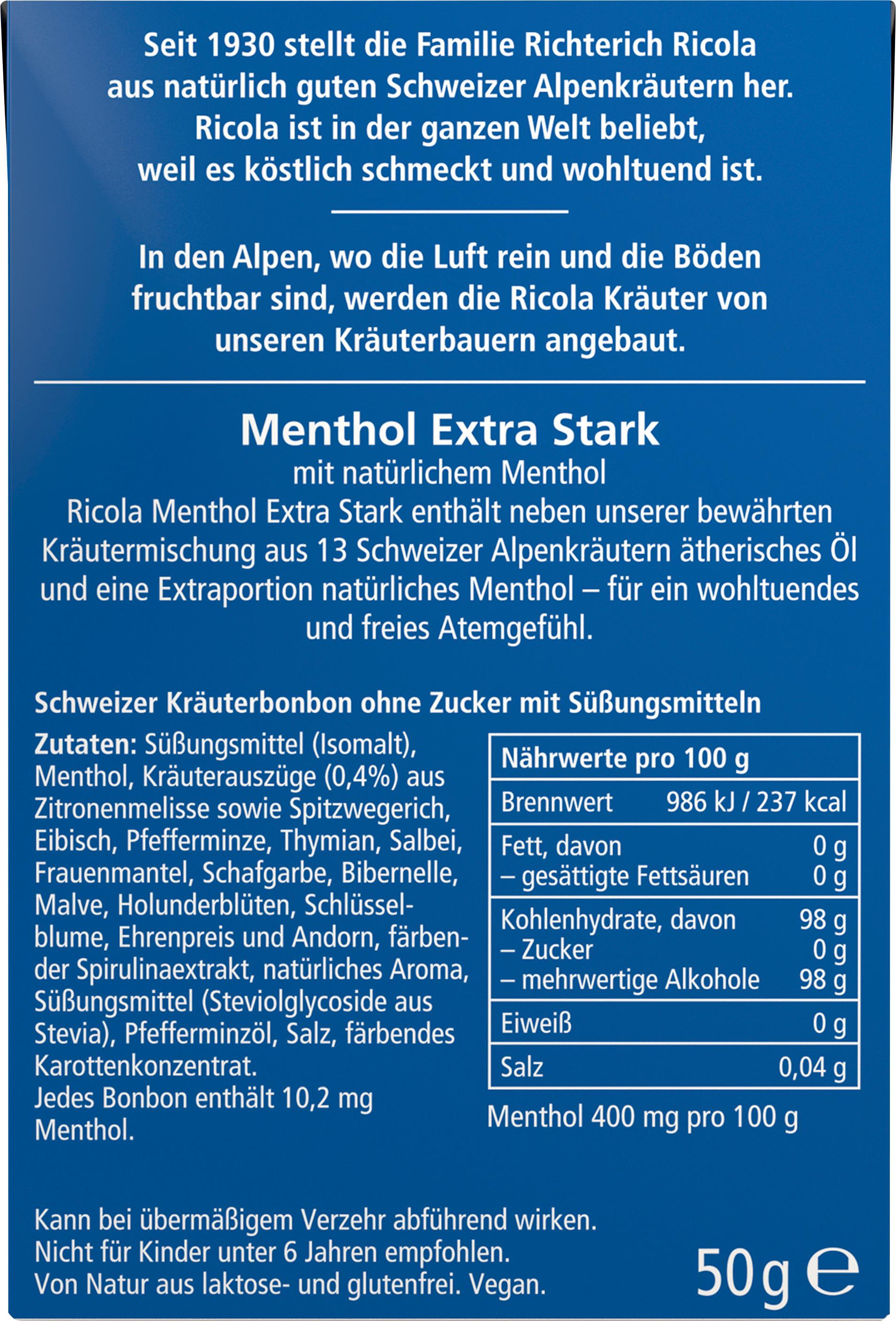 Produktbild Ricola Bonbons Menthol extra stark 2 von 2