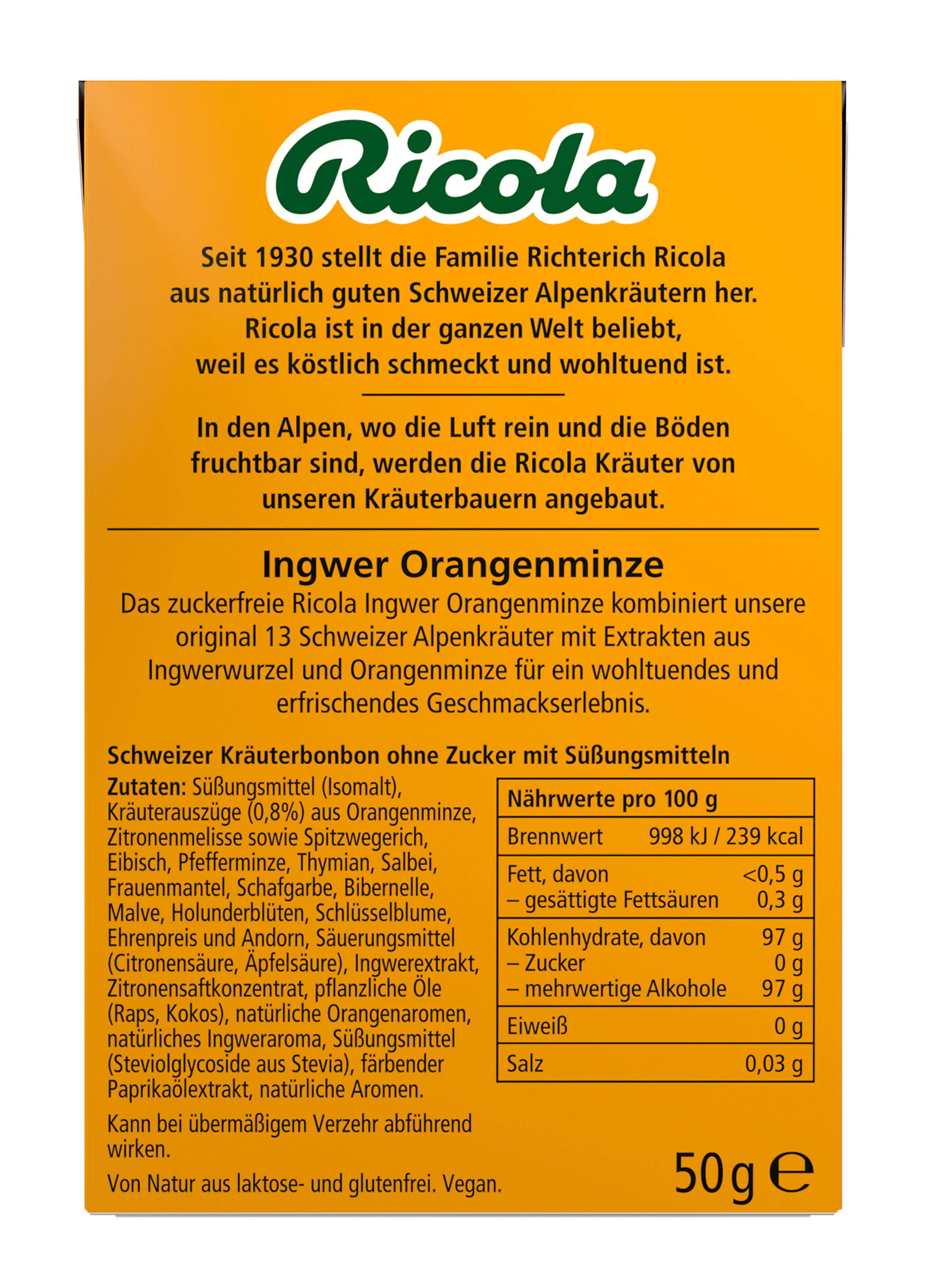 Produktbild Ricola Bonbonbox Ingwer Orangenminze 2 von 2