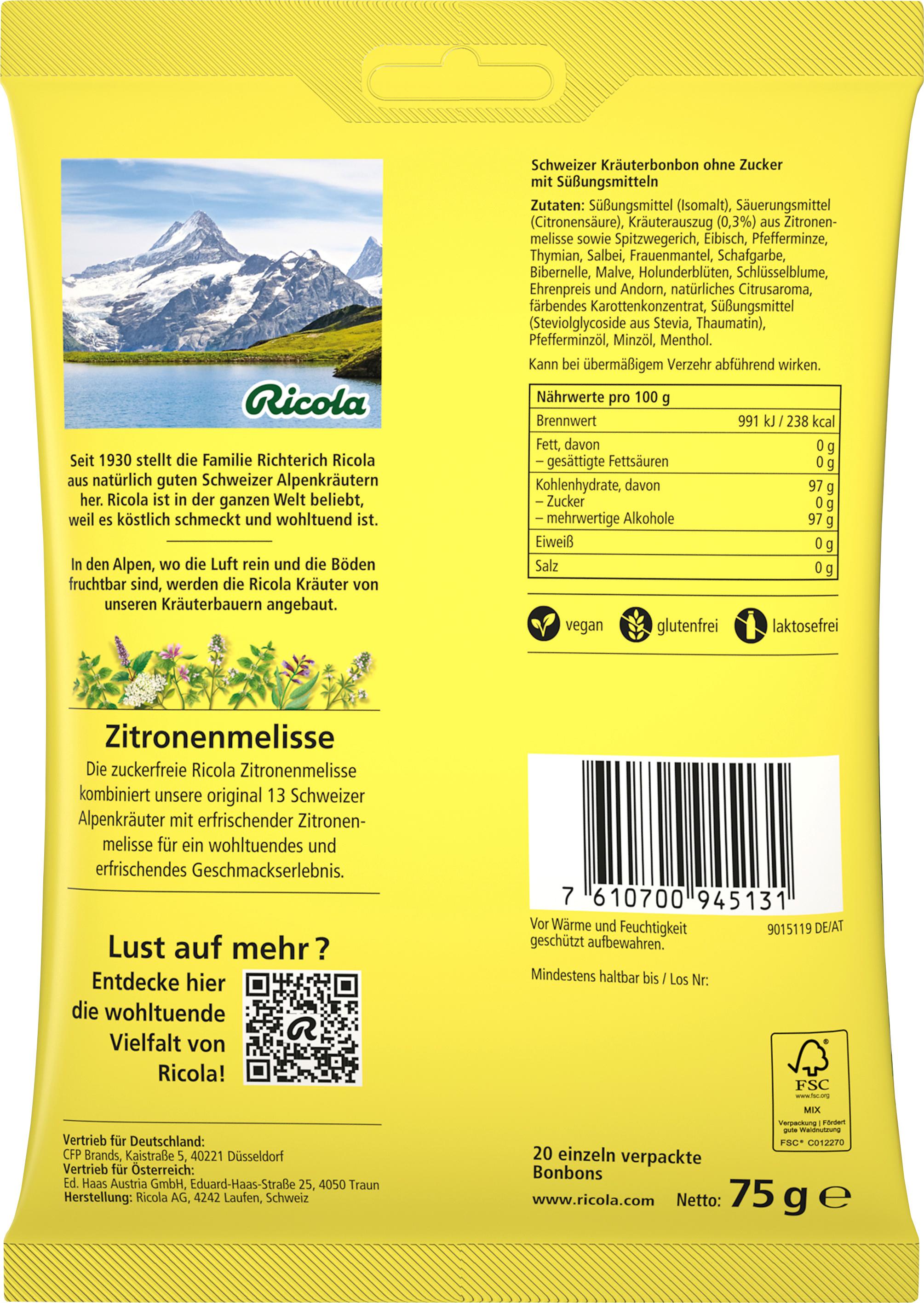 Produktbild Ricola Bonbons Zitronenmelisse 2 von 2