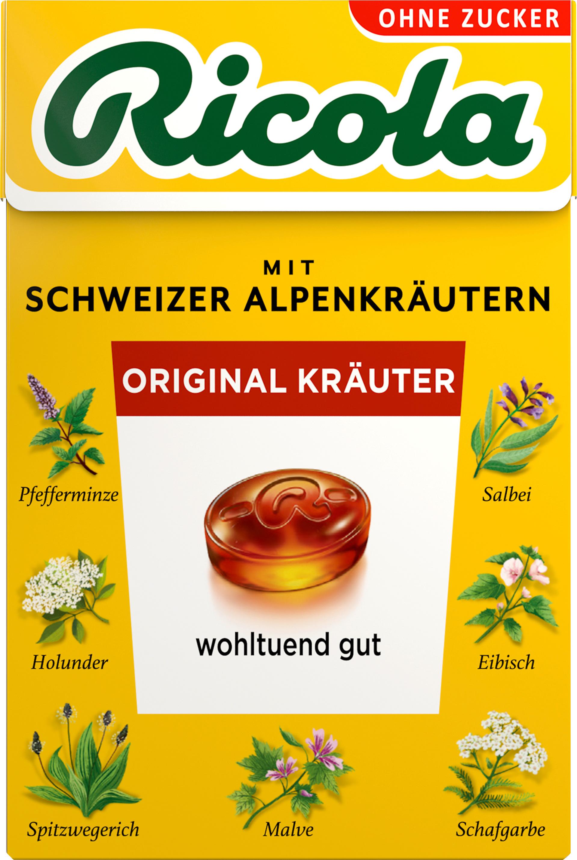 Ricola Bonbons Original Schweizer Alpenkräuter Box