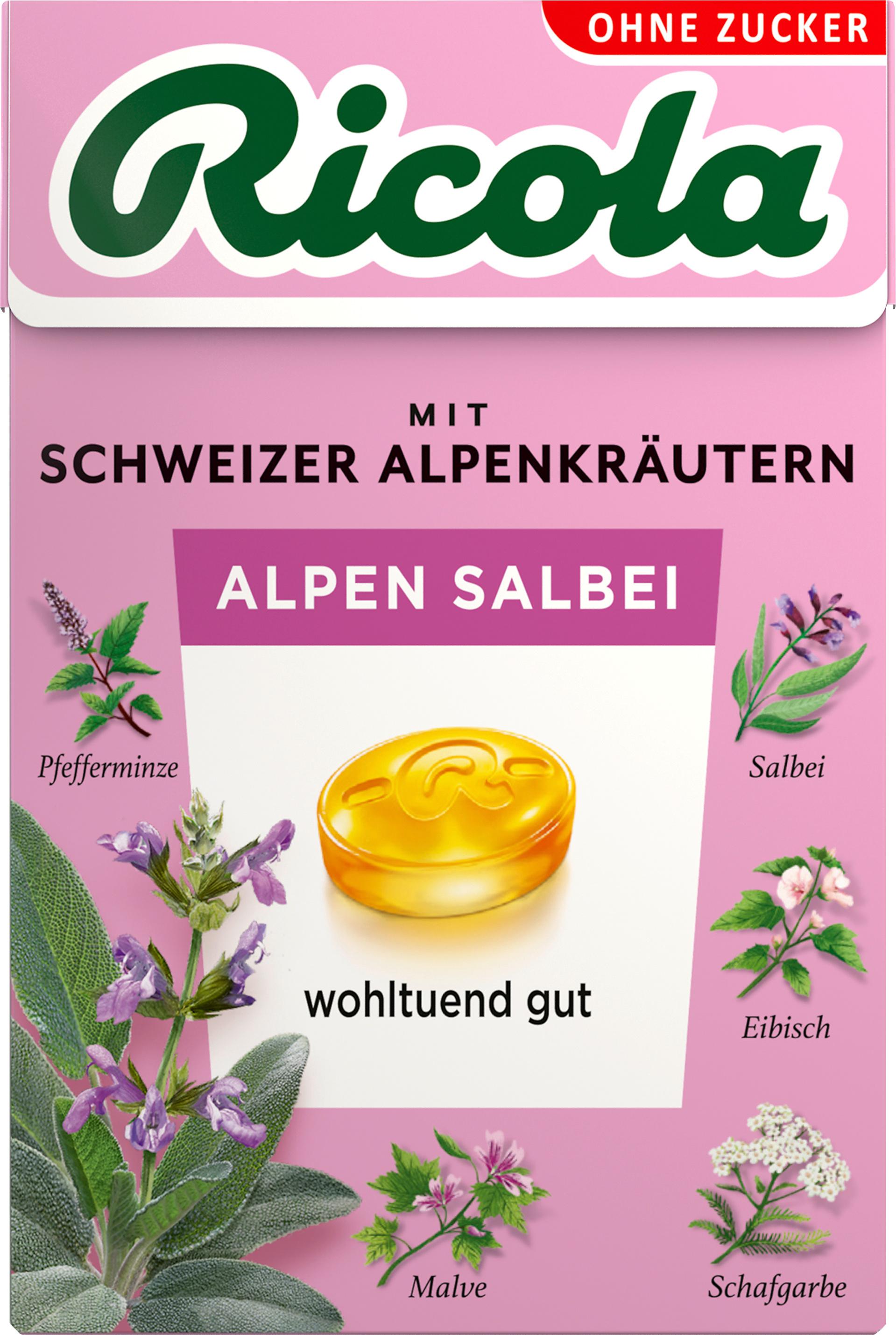 Ricola Alpen Salbei Bonbons ohne Zucker