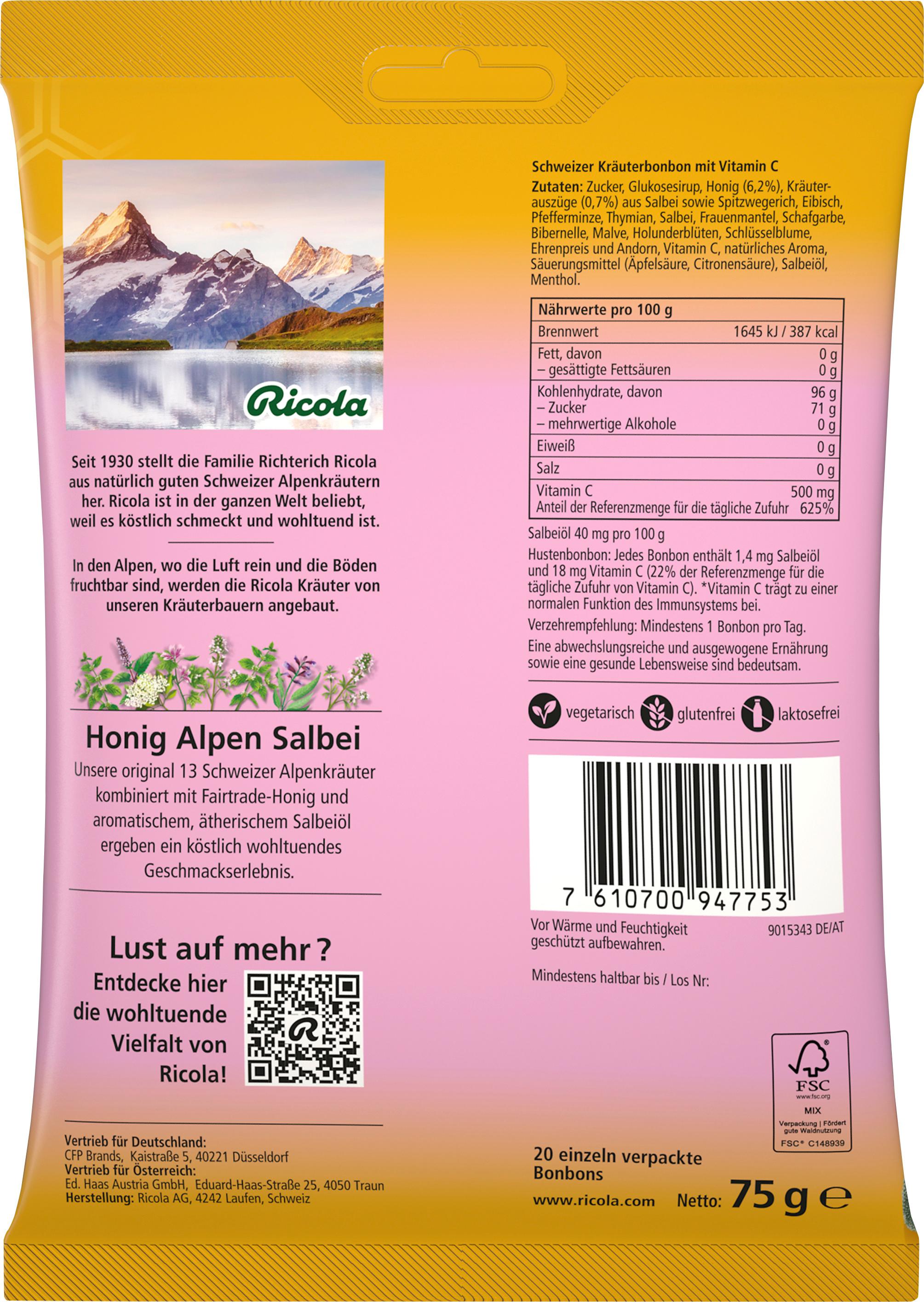 Produktbild Ricola Bonbons Honig Alpen Salbei 2 von 2