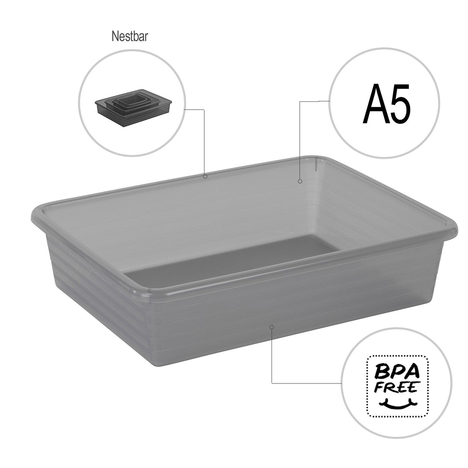 Produktbild rotho Körbchen LINUS A5 anthrazit 3 von 4