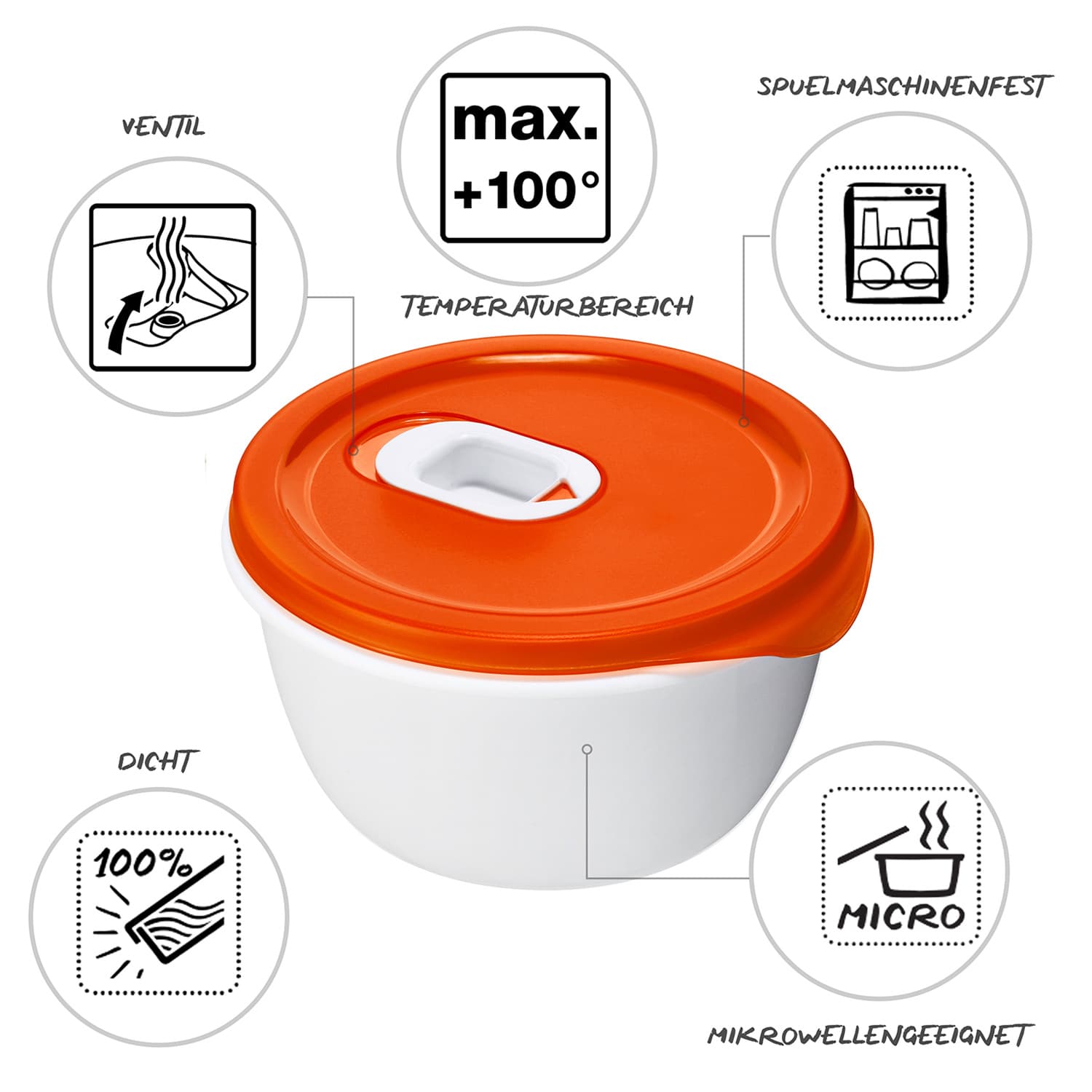 Produktbild rotho Mikrowellen-Schüssel Micro Clever 0,8l 4 von 4