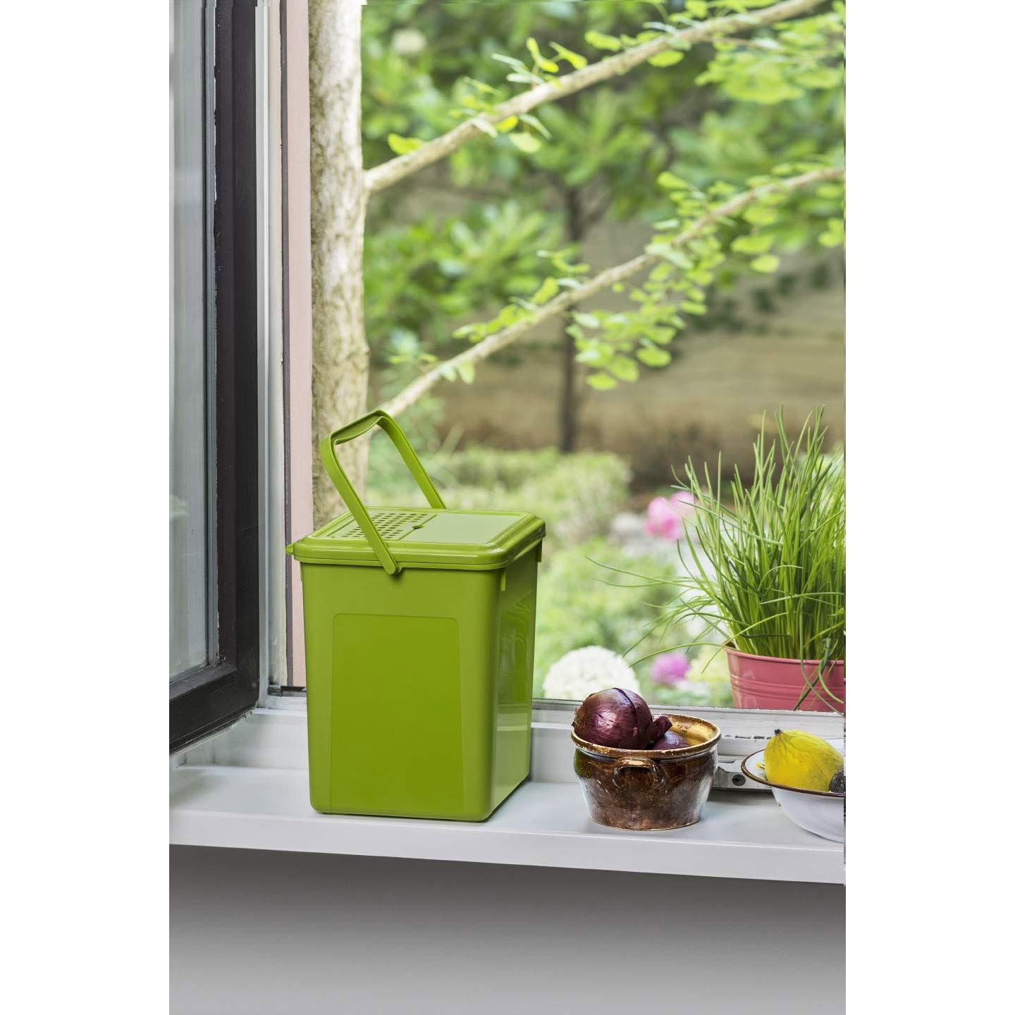 Produktbild rotho Komposteimer mit Aktivkohlefilter 9l 2 von 6