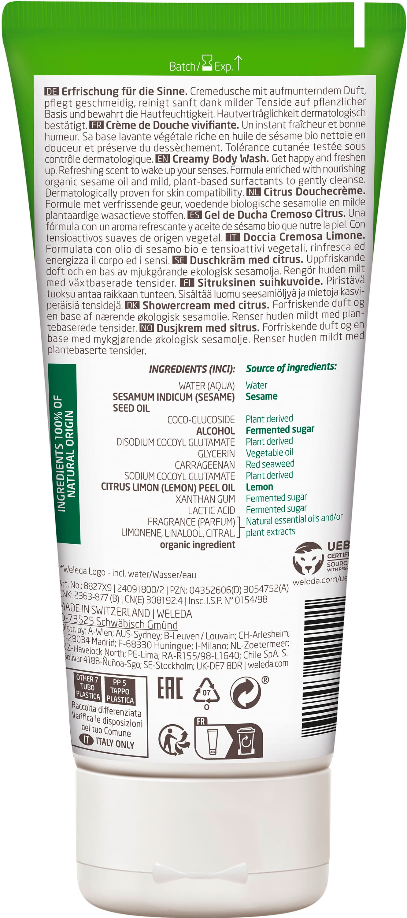 Produktbild WELEDA CITRUS Refresh Erfrischungsdusche Citrus 2 von 5