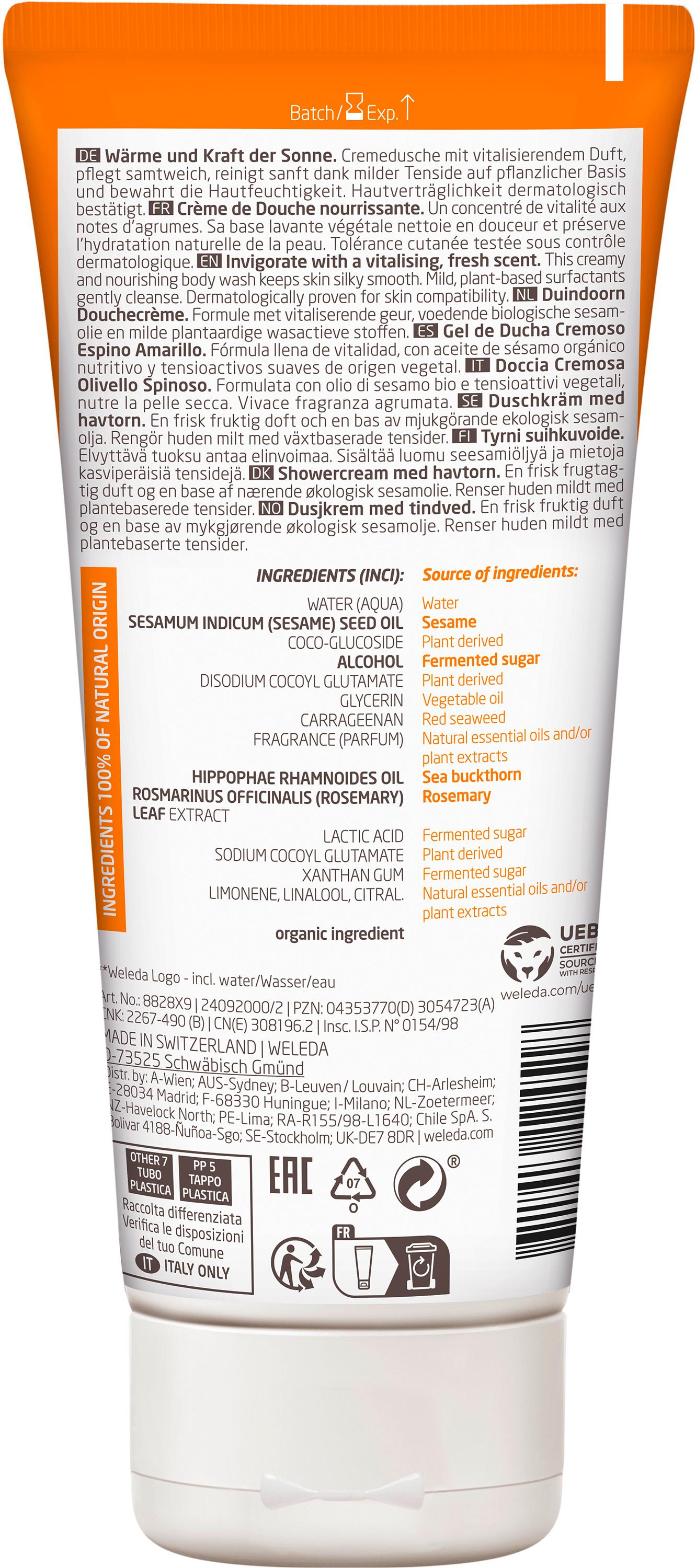 Produktbild Weleda SANDDORN Vitality Vitalisierungsdusche Sanddorn 2 von 5