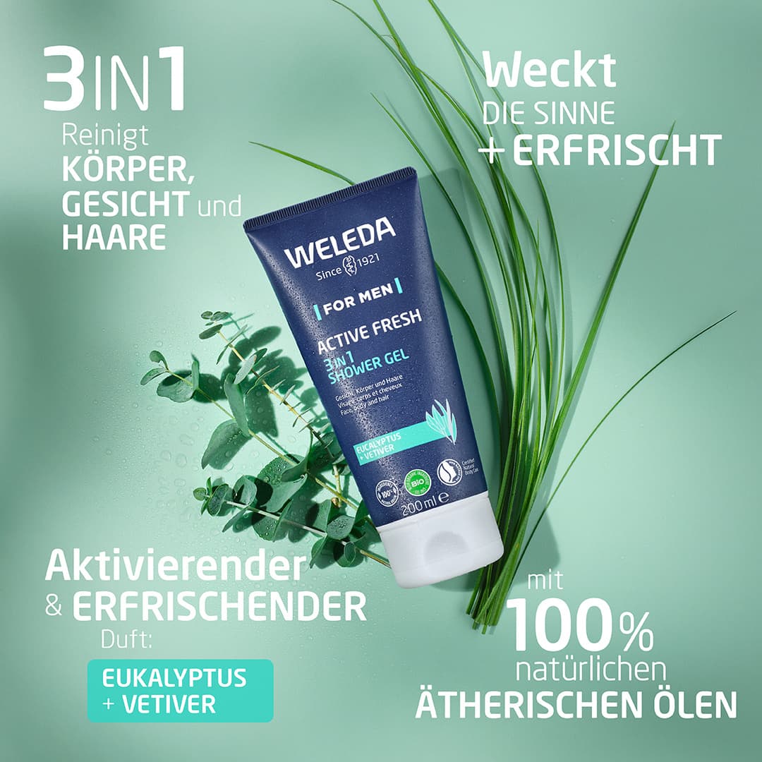 Produktbild WELEDA FOR MEN Active Fresh Duschgel 5 von 5