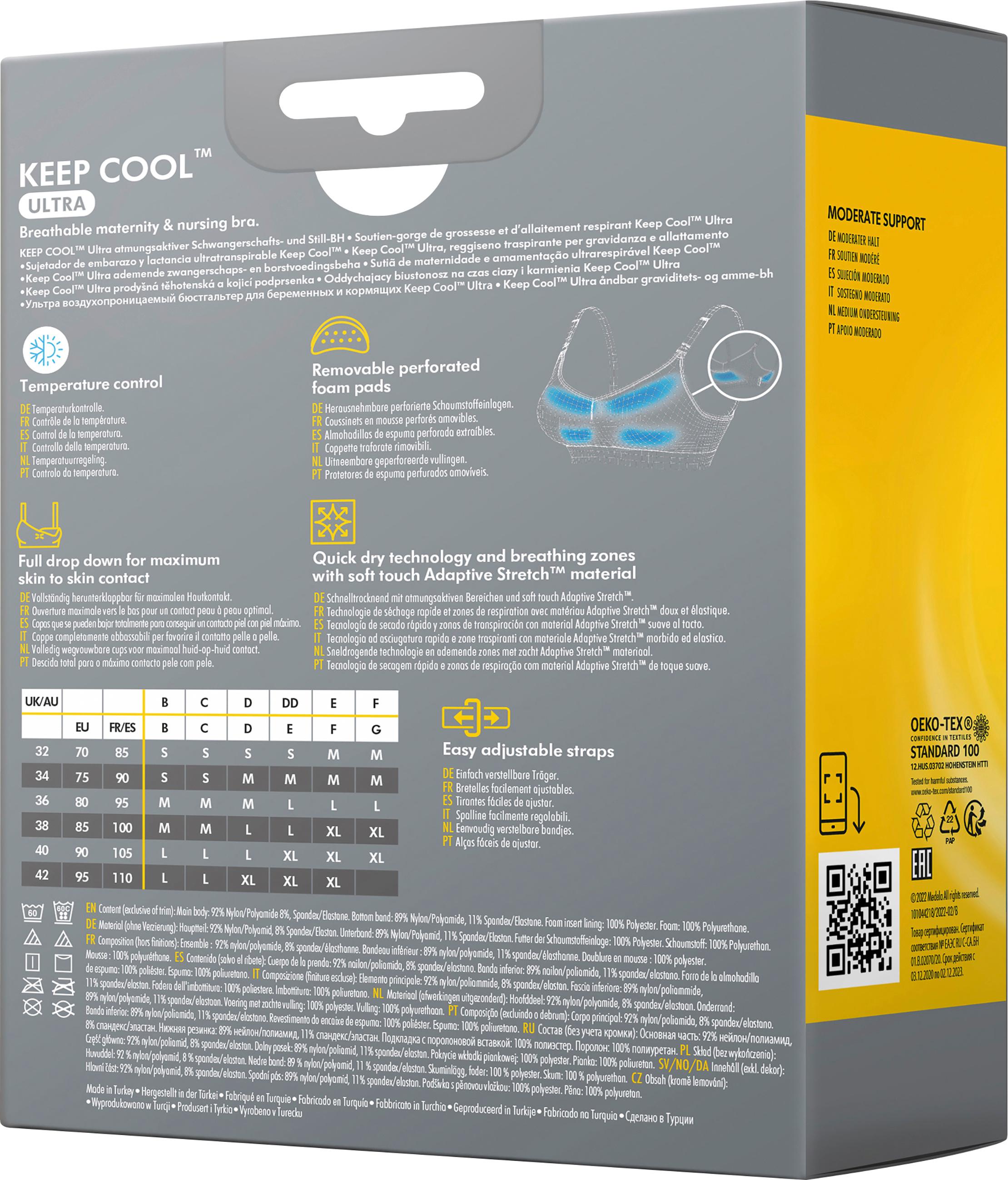 Produktbild Medela Keep Cool™ Ultra Komfort Schwangerschafts- und Still-BH, schwarz 2 von 10