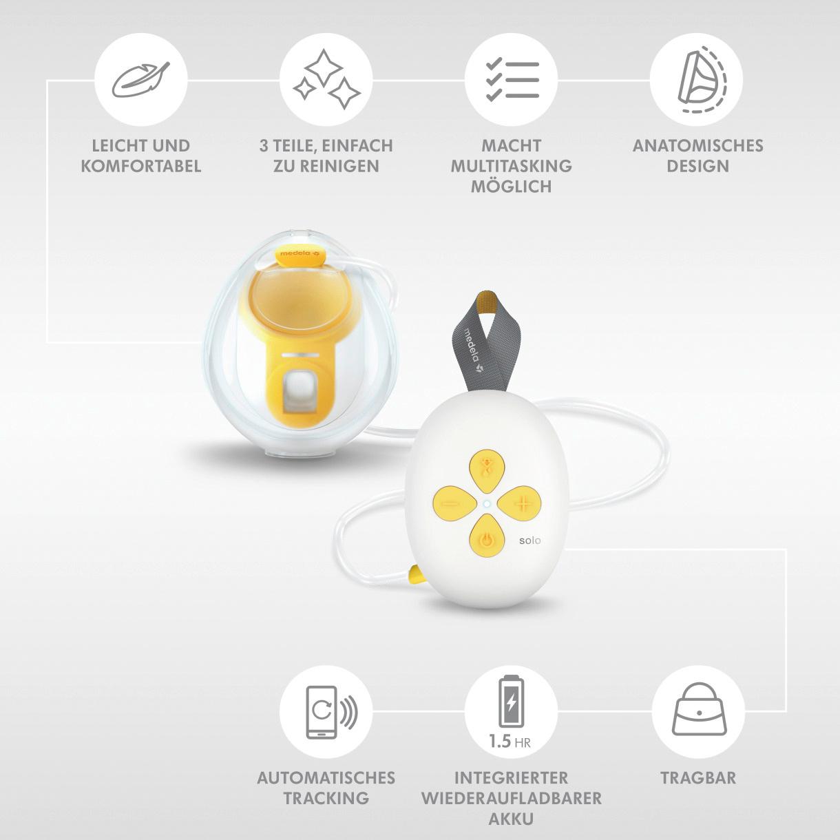 Produktbild Medela Solo™ Hands-free elektrische Milchpumpe 7 von 14