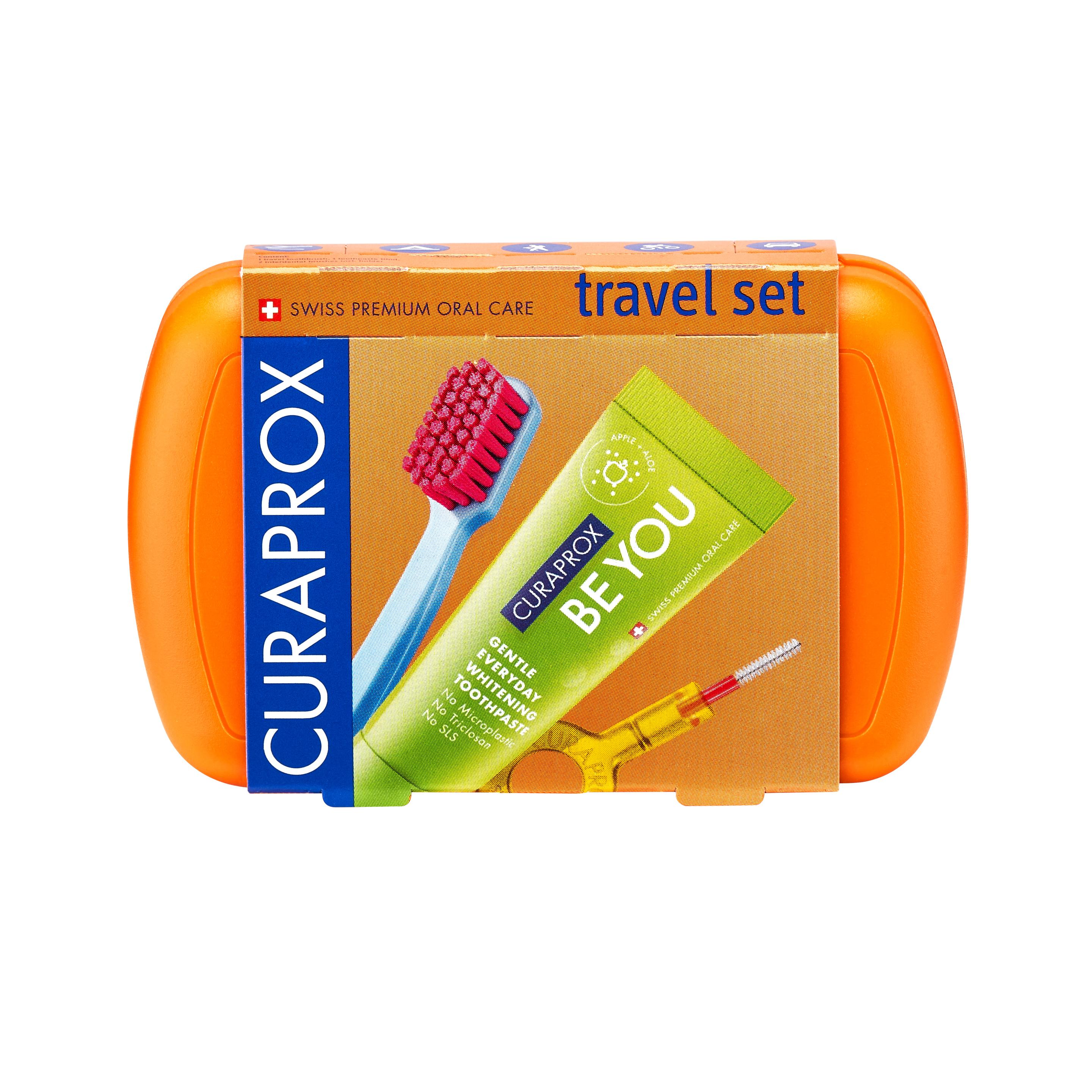 Curaprox Travel Set Zahnbürste&Zahnpasta Be You Orange