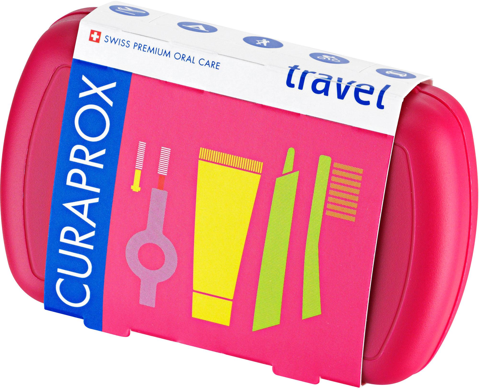 Curaprox Travel Set Zahnbürste&Zahnpasta Be You Rot
