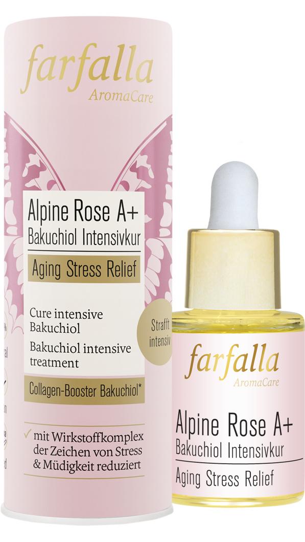 farfalla Alpine Rose A+ Bakuchiol Intensivkur, Aging Stress Relief