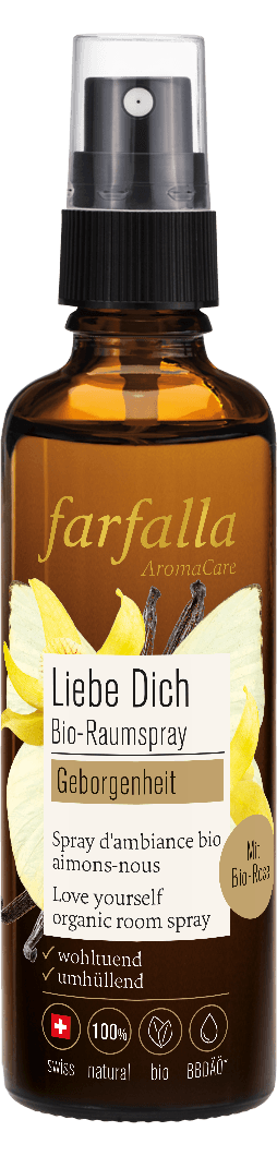 Farfalla Geborgenheit Rose Liebe dich Bio-Raumspray