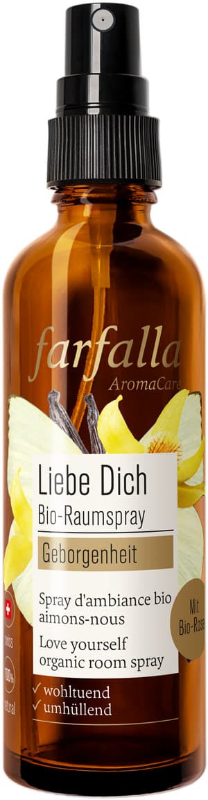 Farfalla Geborgenheit Rose Liebe dich Bio-Raumspray