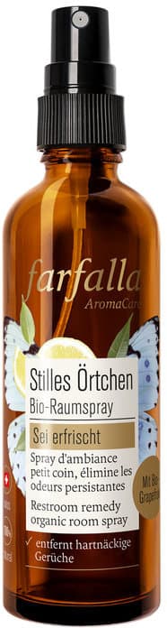 Farfalla Raumspray Stilles Örtchen Sei erfrischt