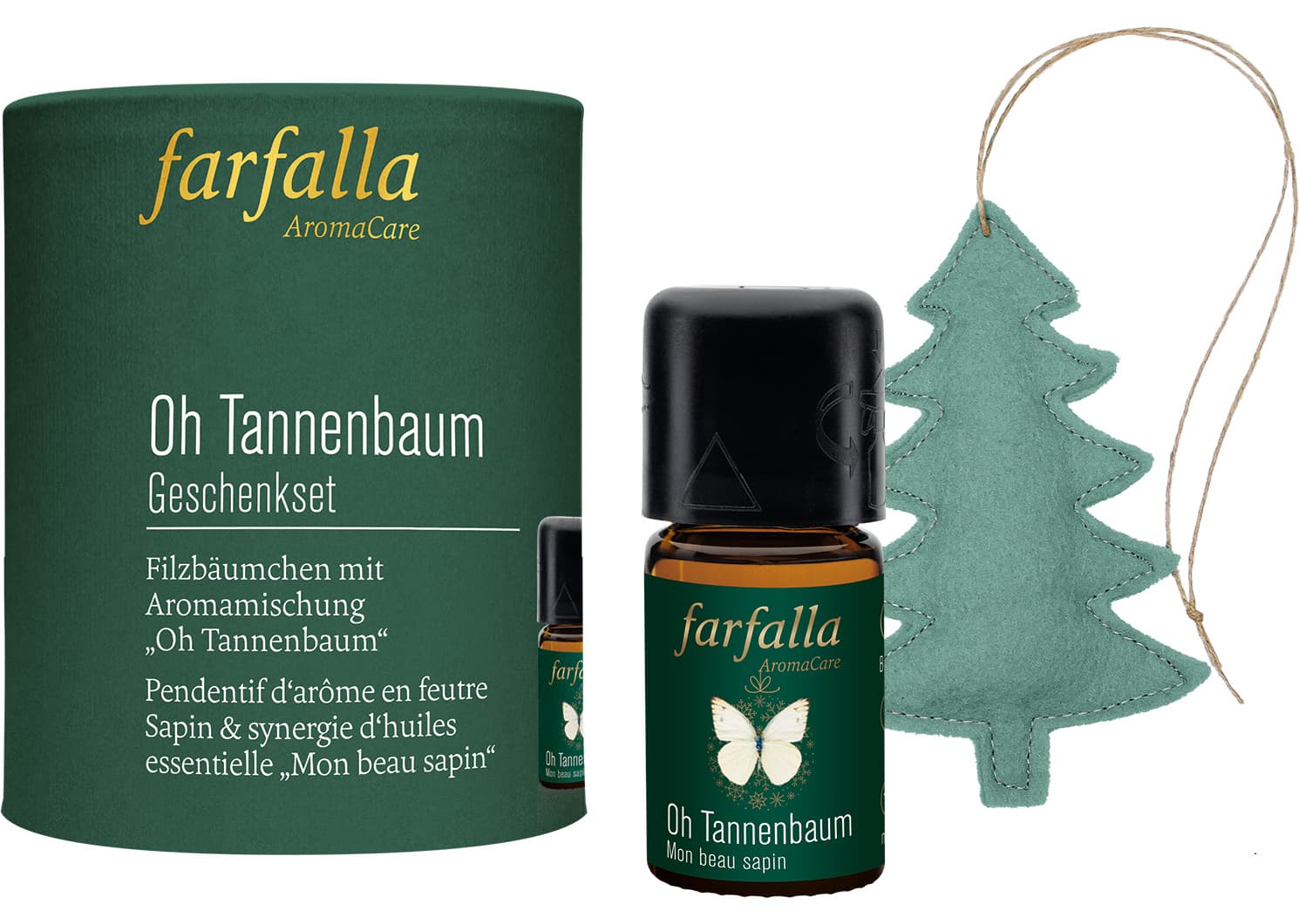 Farfalla Oh Tannenbaum Aromamischung + Duftanhänger Geschenkpackung