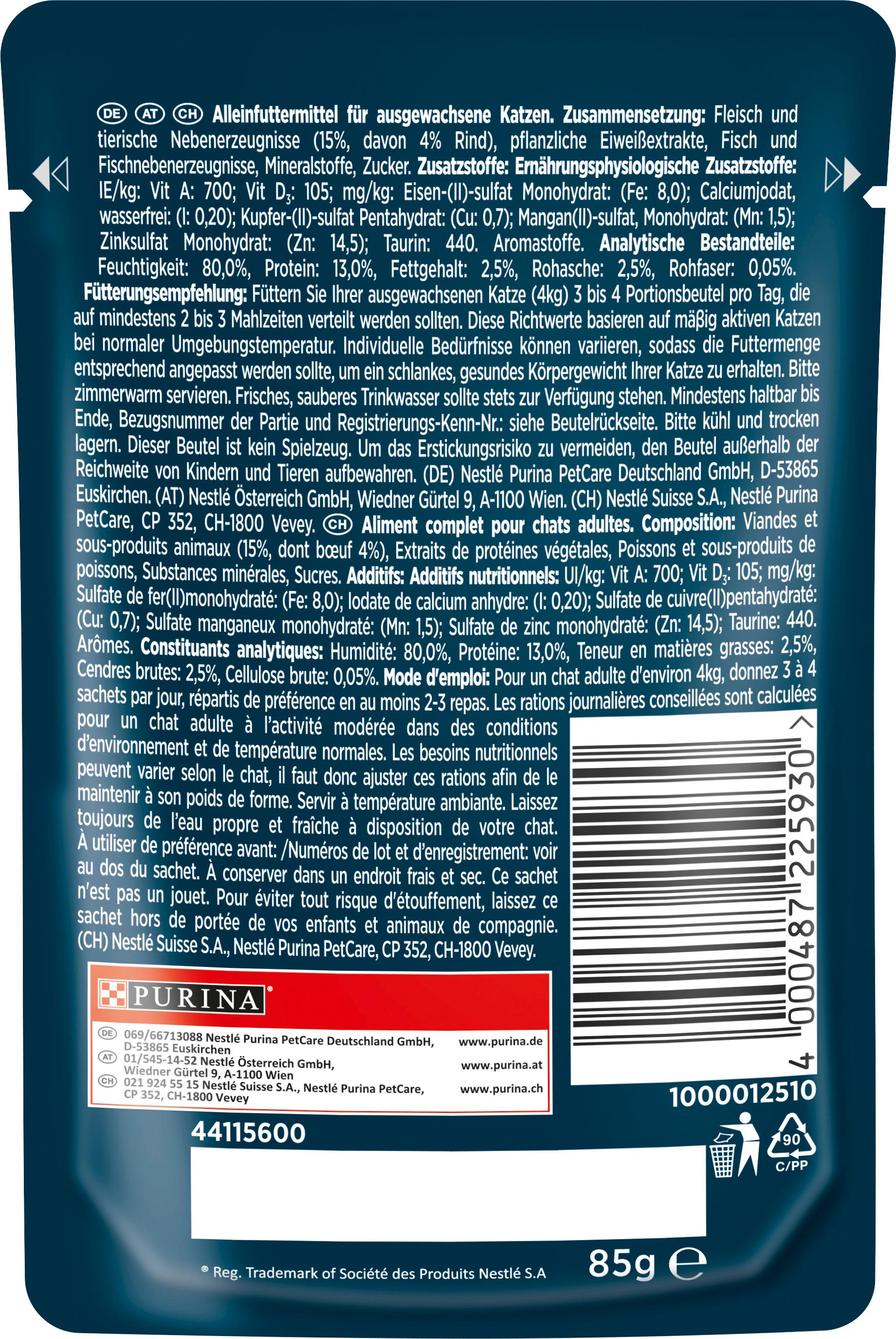 Produktbild PURINA GOURMET Perle Erlesene Streifen mit Rind 2 von 3