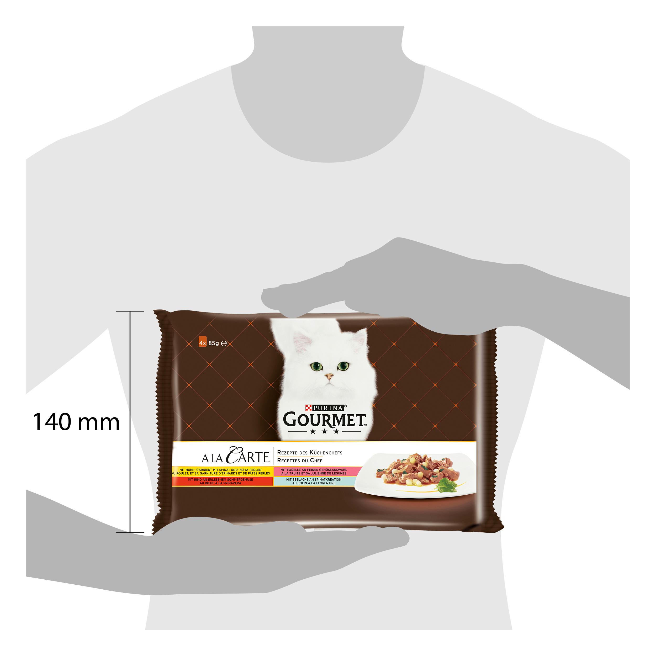 Produktbild PURINA GOURMET a la Carte Huhn, Rind, Forelle, Seelachs 4 von 4