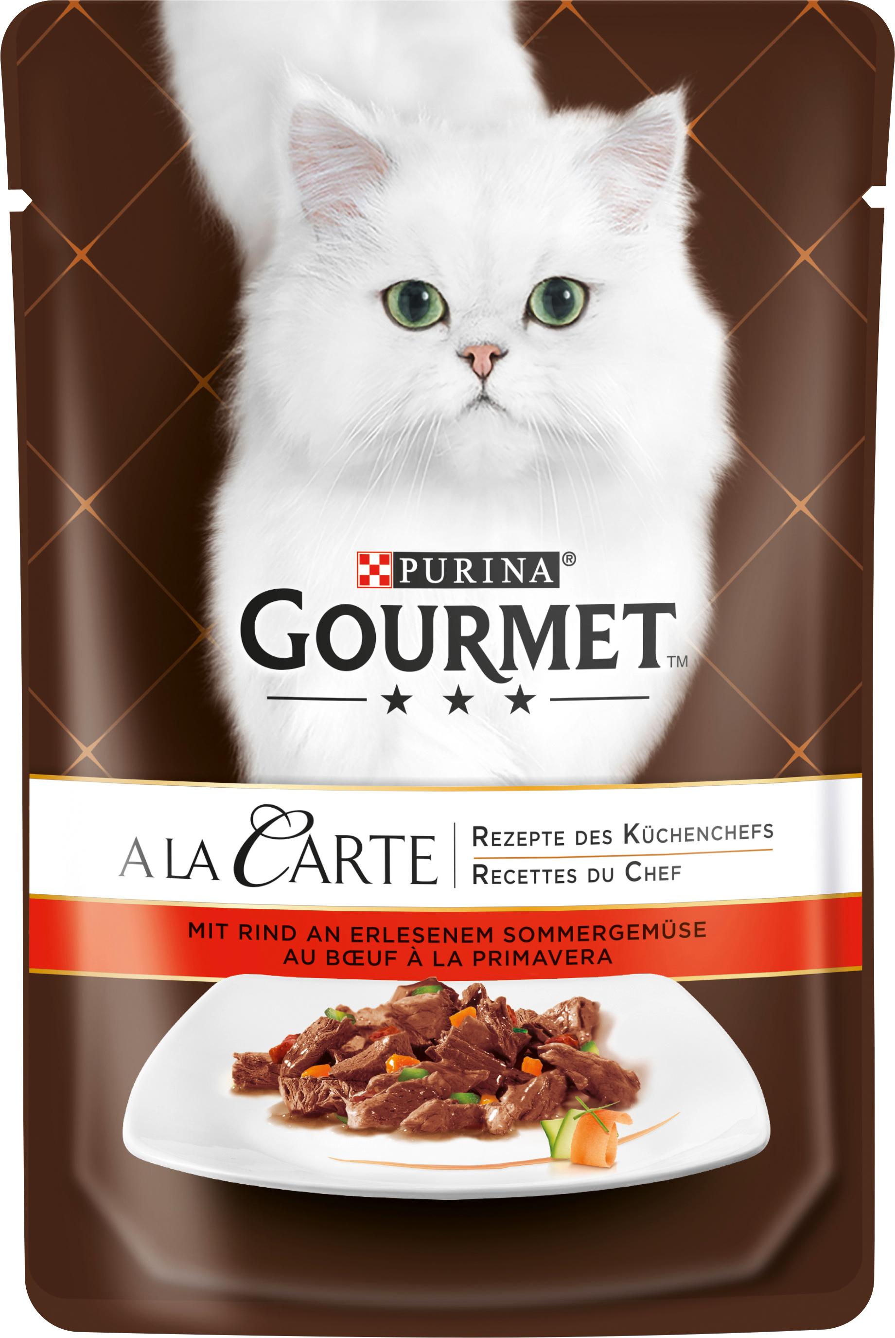 PURINA GOURMET A la Carte mit Rind an erlesenem Sommergemüse