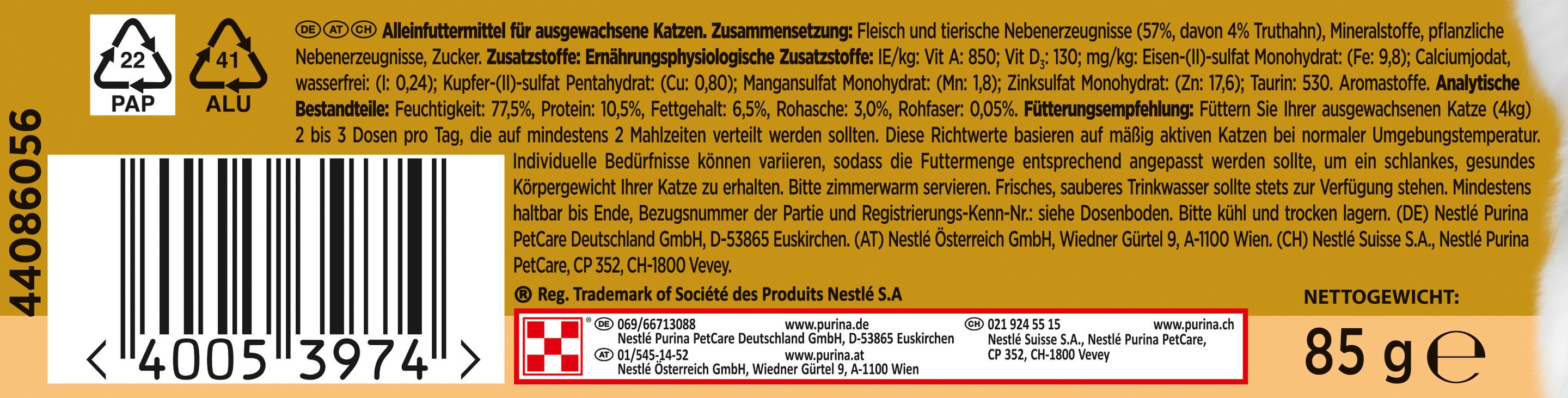 Produktbild PURINA GOURMET Gold Feine Pastete mit Truthahn 2 von 3
