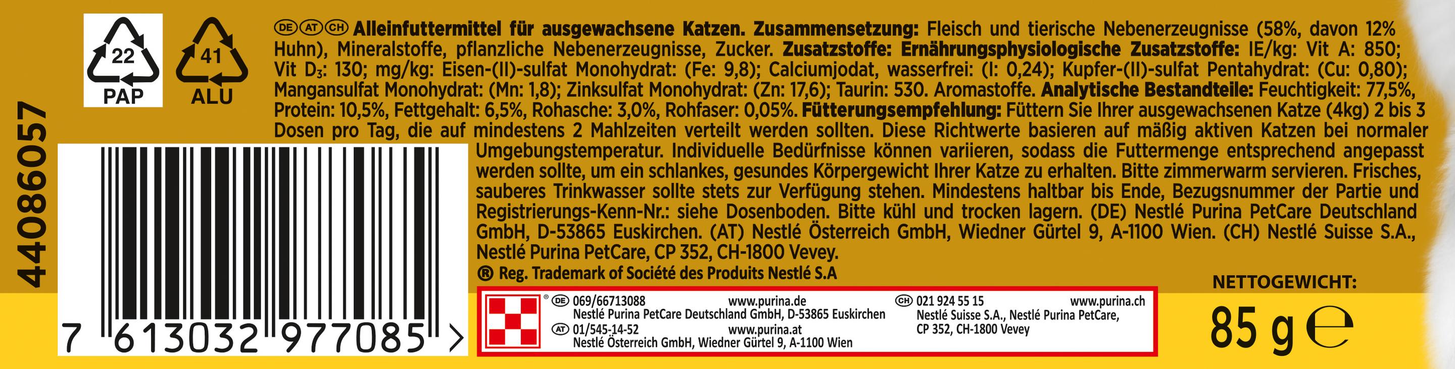 Produktbild PURINA GOURMET Gold Feine Pastete mit Huhn 4 von 6