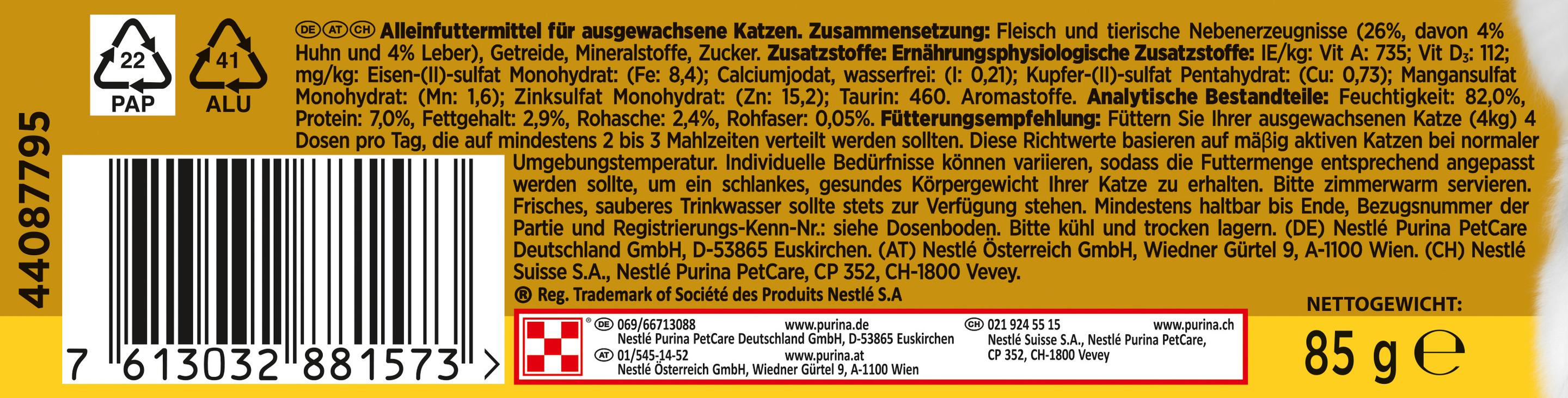 Produktbild PURINA GOURMET Gold Zarte Häppchen mit Huhn&Leber 3 von 4