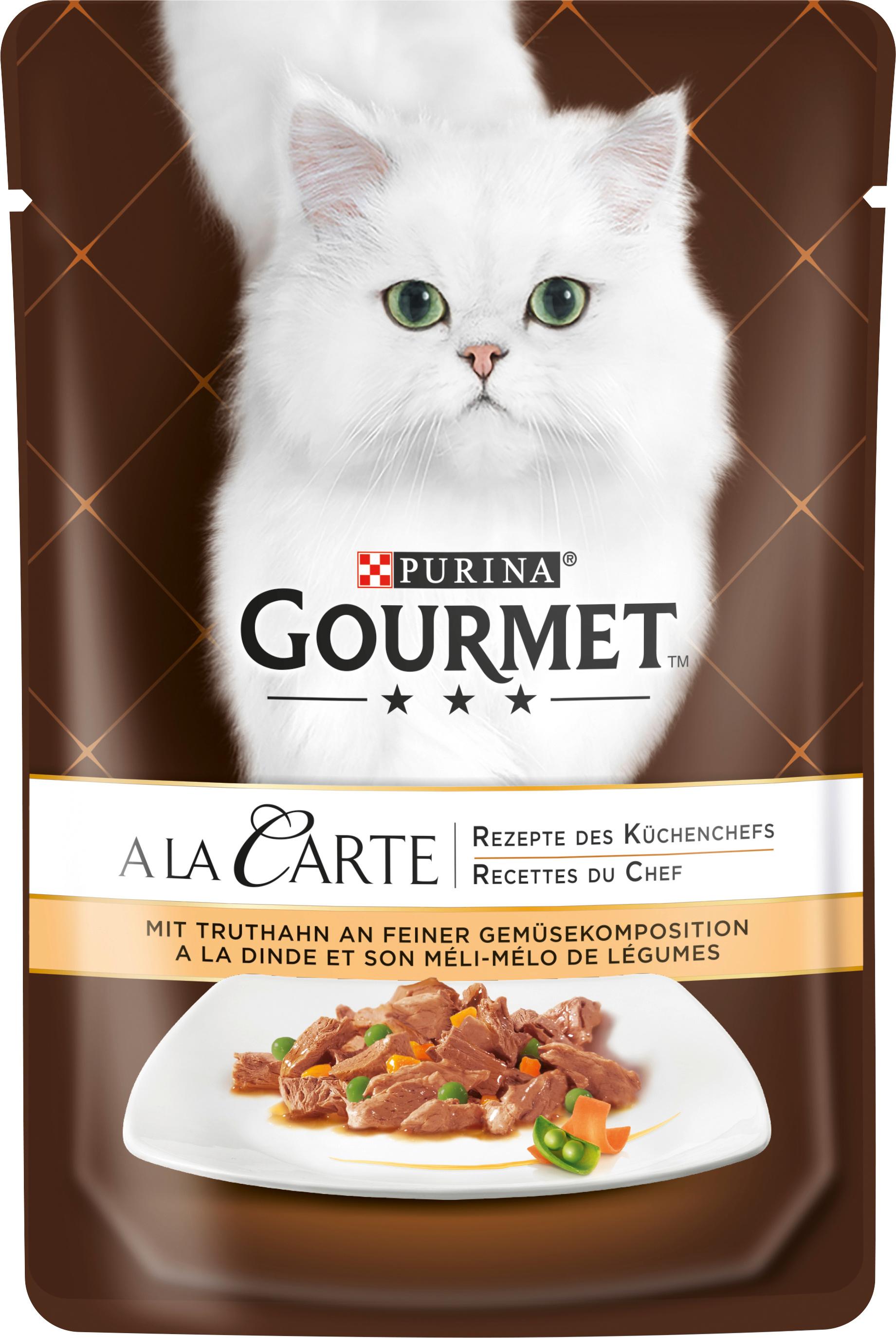 PURINA GOURMET A la Carte mit Truthahn an feiner Gemüsekomposition