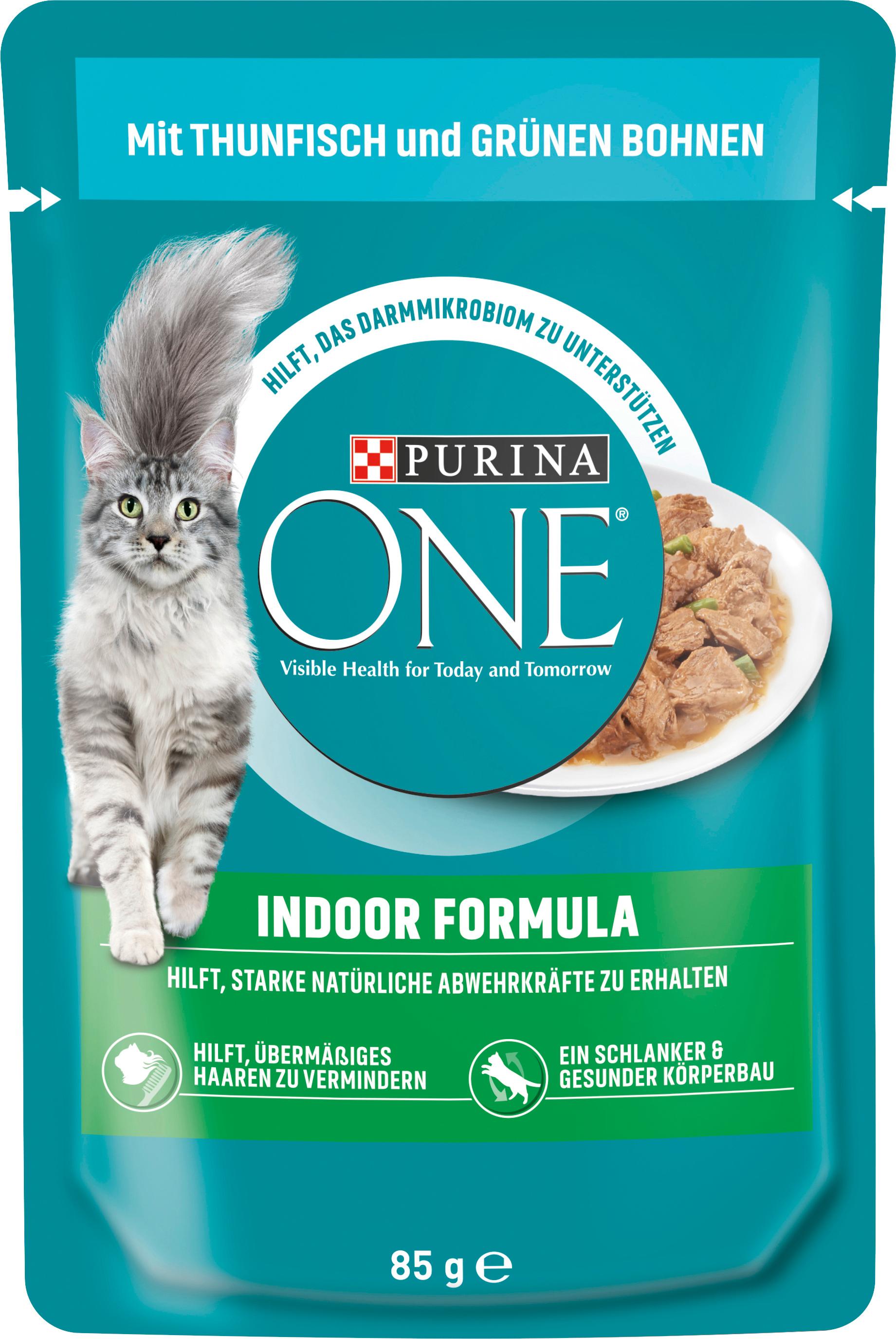 PURINA ONE Indoor Formula mit Thunfisch und grünen Bohnen