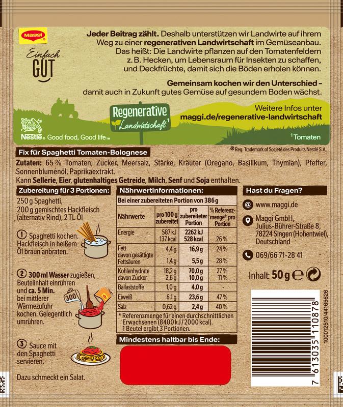 Produktbild MAGGI Fix für Tomaten Bolognese 2 von 2