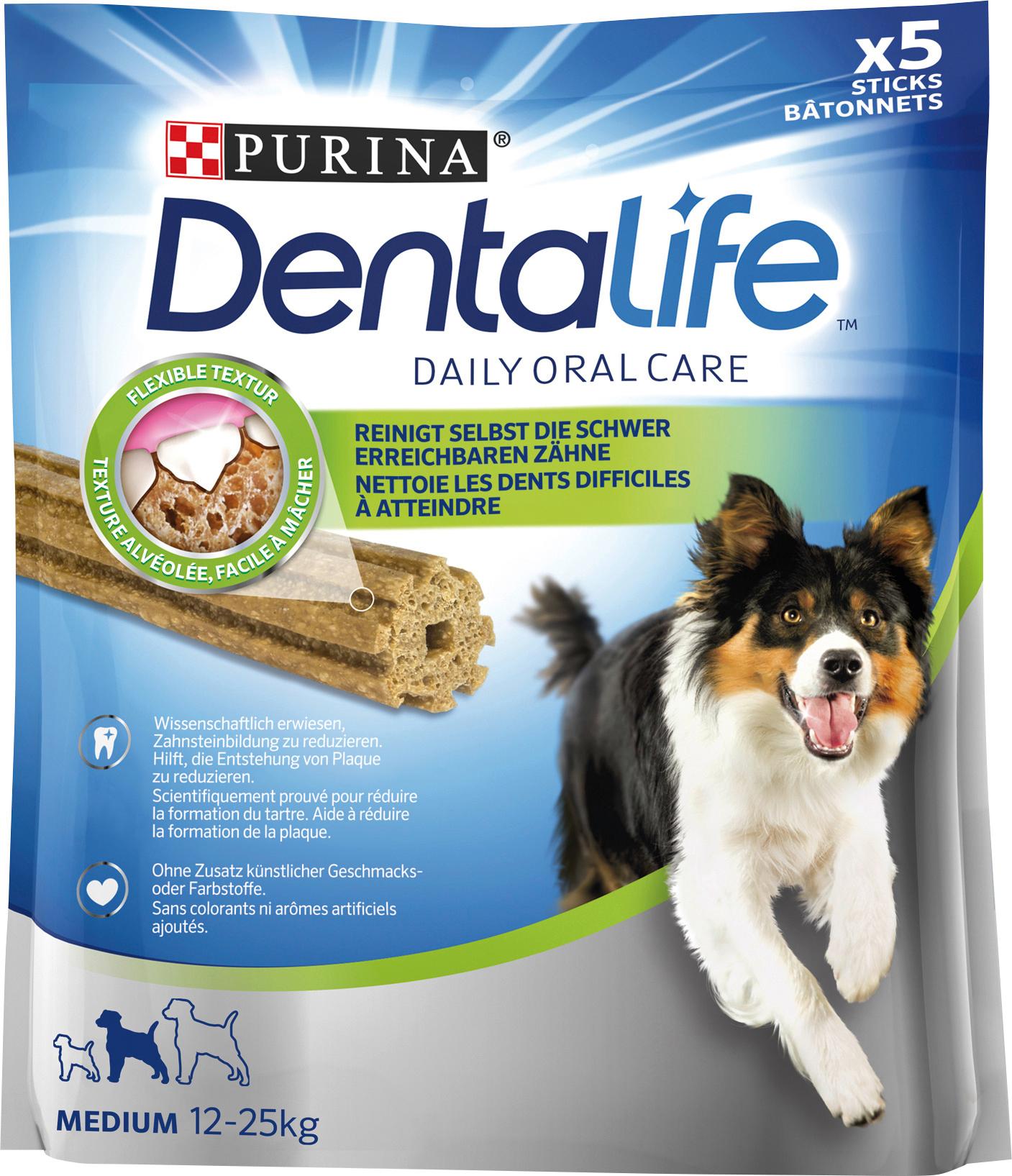 Purina DentaLife Medium Tägliche Zahnpflege-Snacks für mittelgroße Hunde