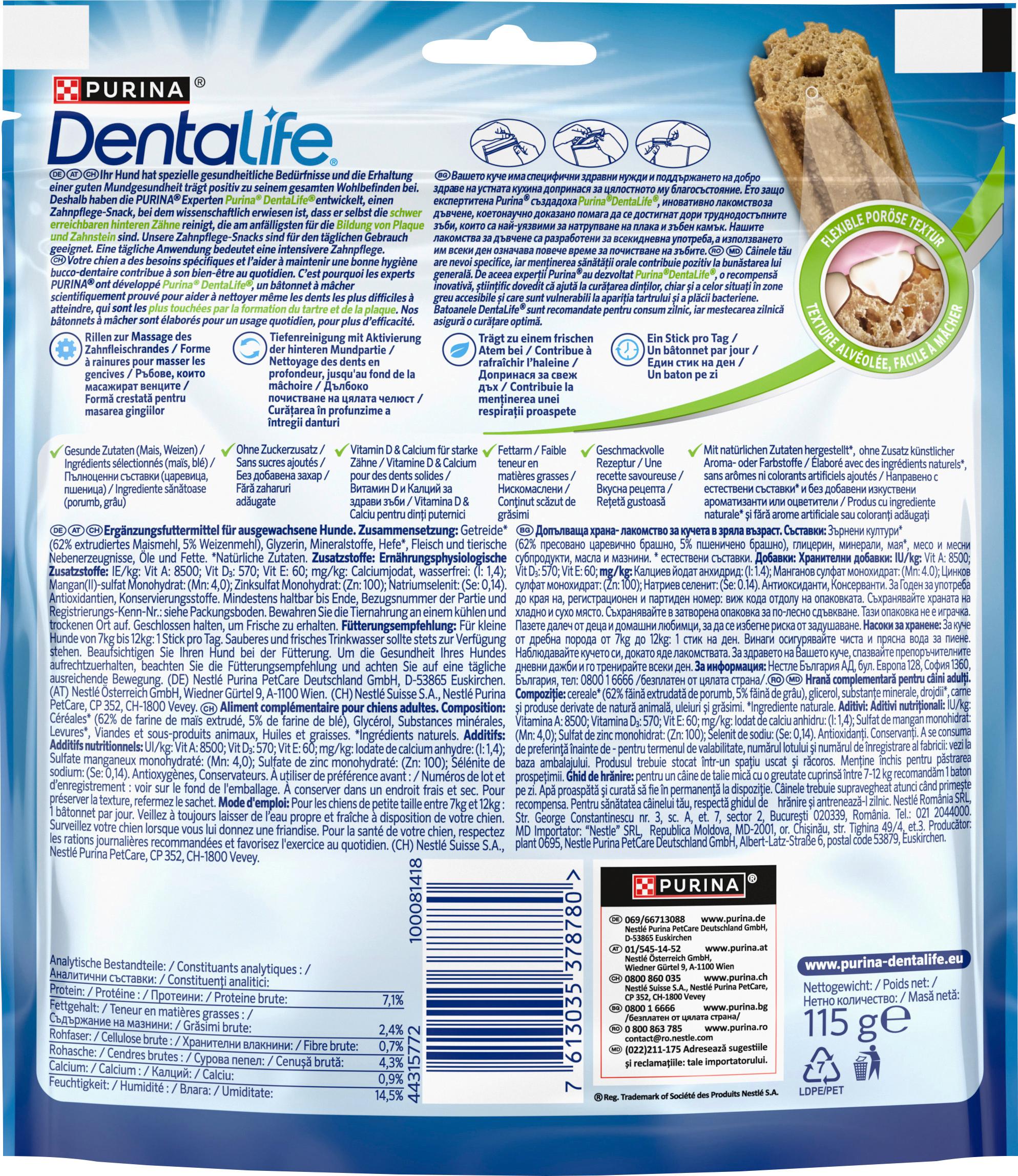 Produktbild Purina DentaLife Mini Tägliche Zahnpflege-Snacks für kleine Hunde 2 von 5