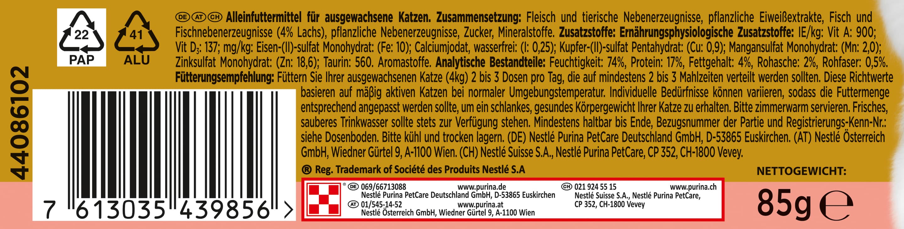 Produktbild PURINA GOURMET Gold Raffiniertes Ragout mit Lachs 2 von 4