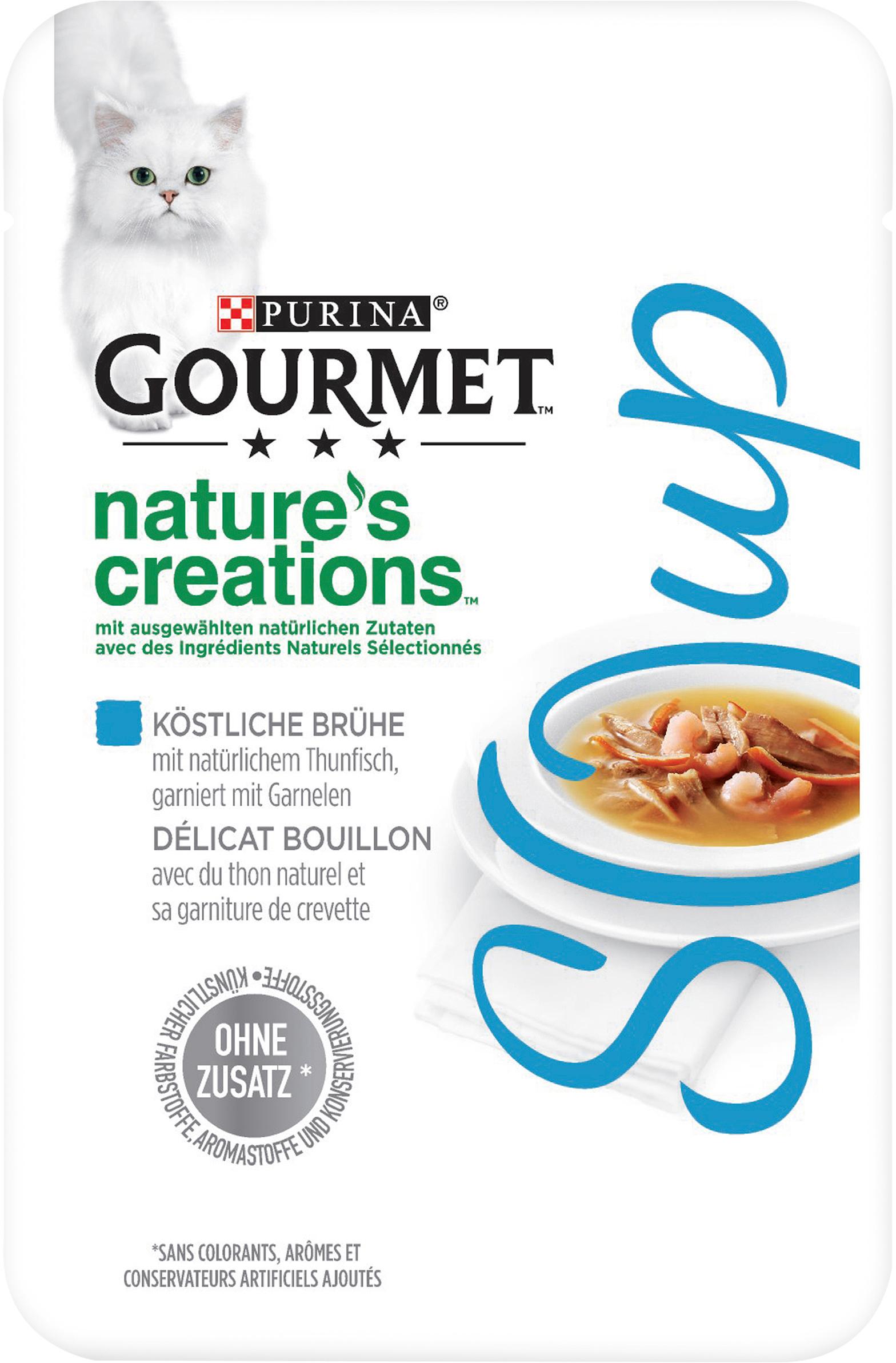 PURINA GOURMET Nature's Creations Soup Köstliche Brühe mit natürlichem Thunfisch