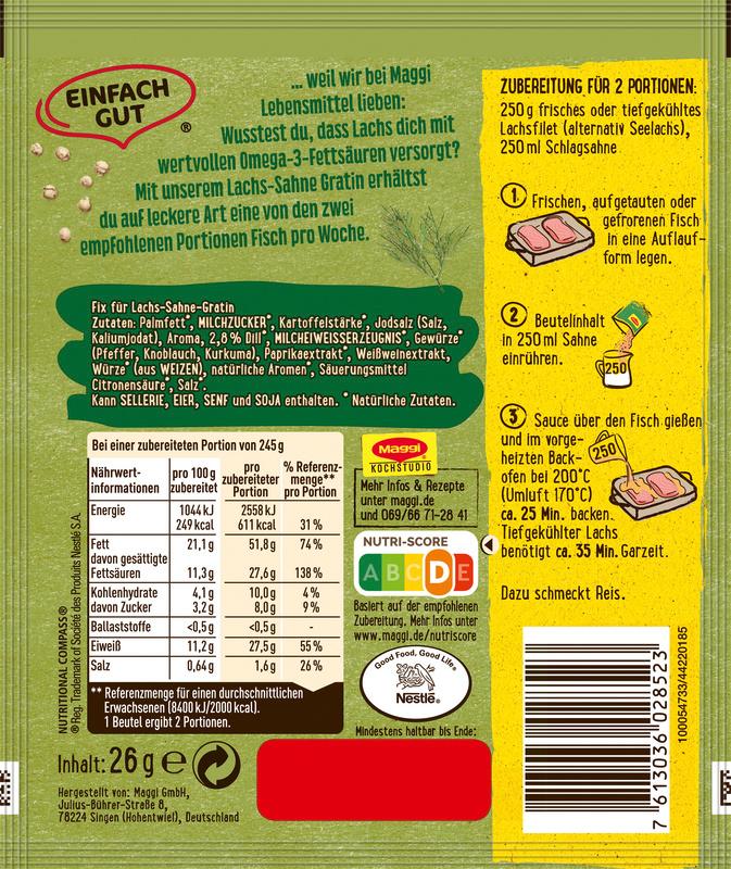 Produktbild MAGGI Fix für Lachs-Sahne Gratin 2 von 2