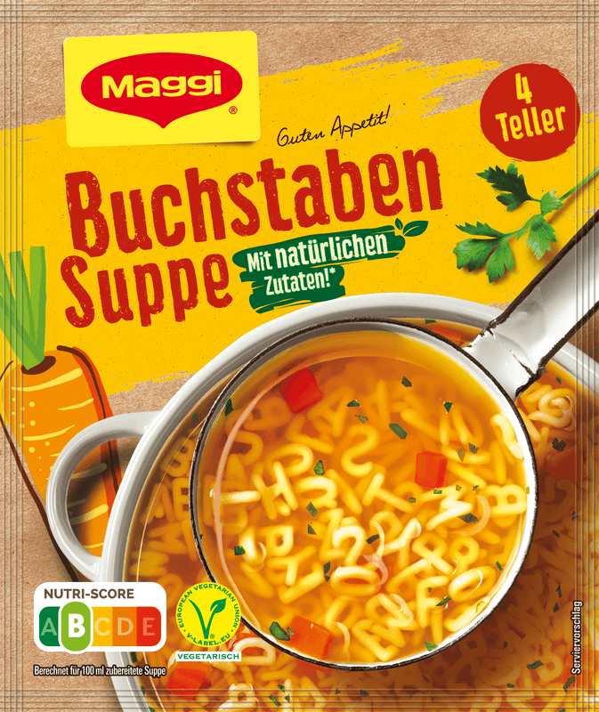 MAGGI Guten Appetit Buchstaben Suppe 