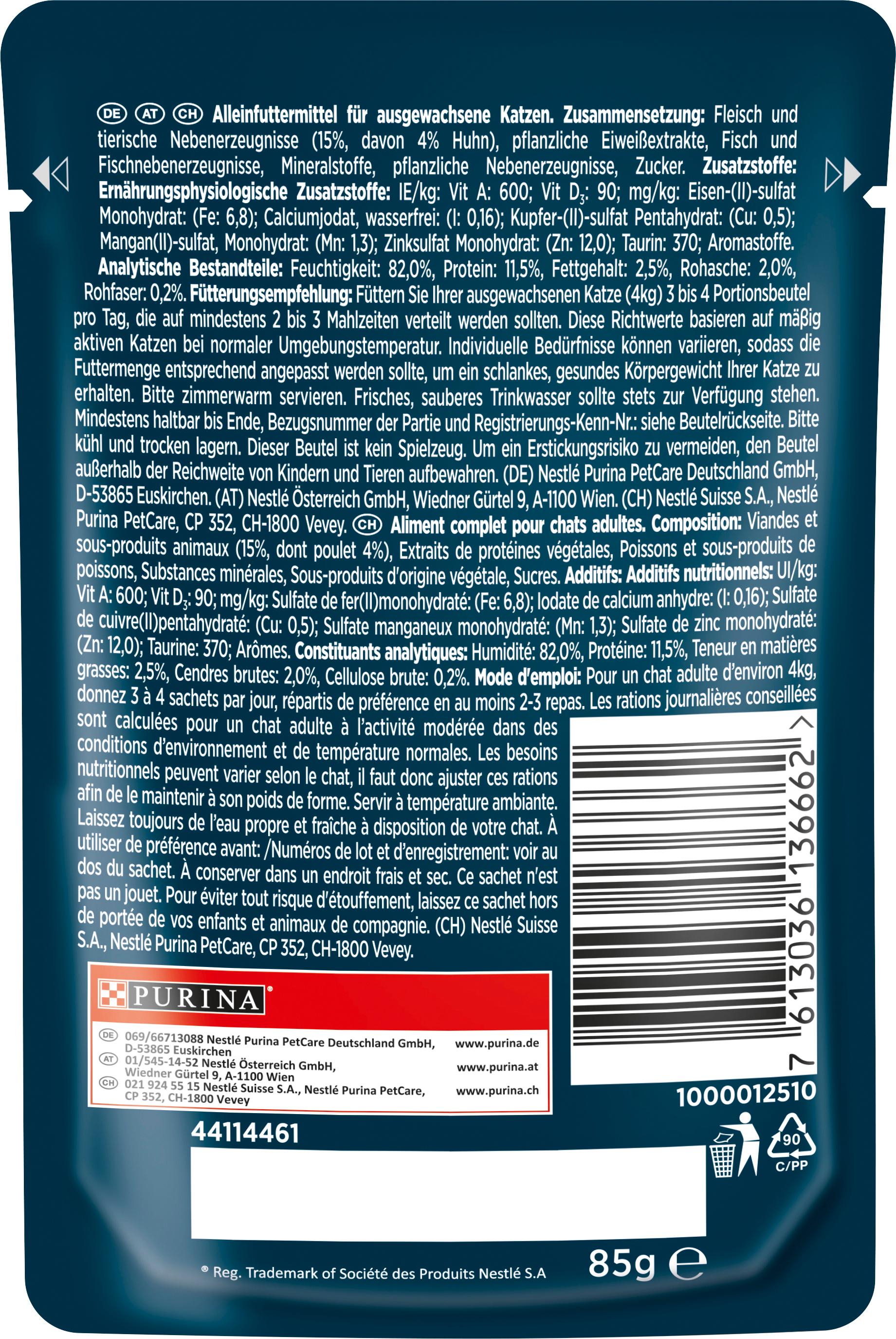 Produktbild PURINA GOURMET Perle Genuss in Sauce mit Huhn in einer Sauce mit feiner Brathuhnnote 2 von 6