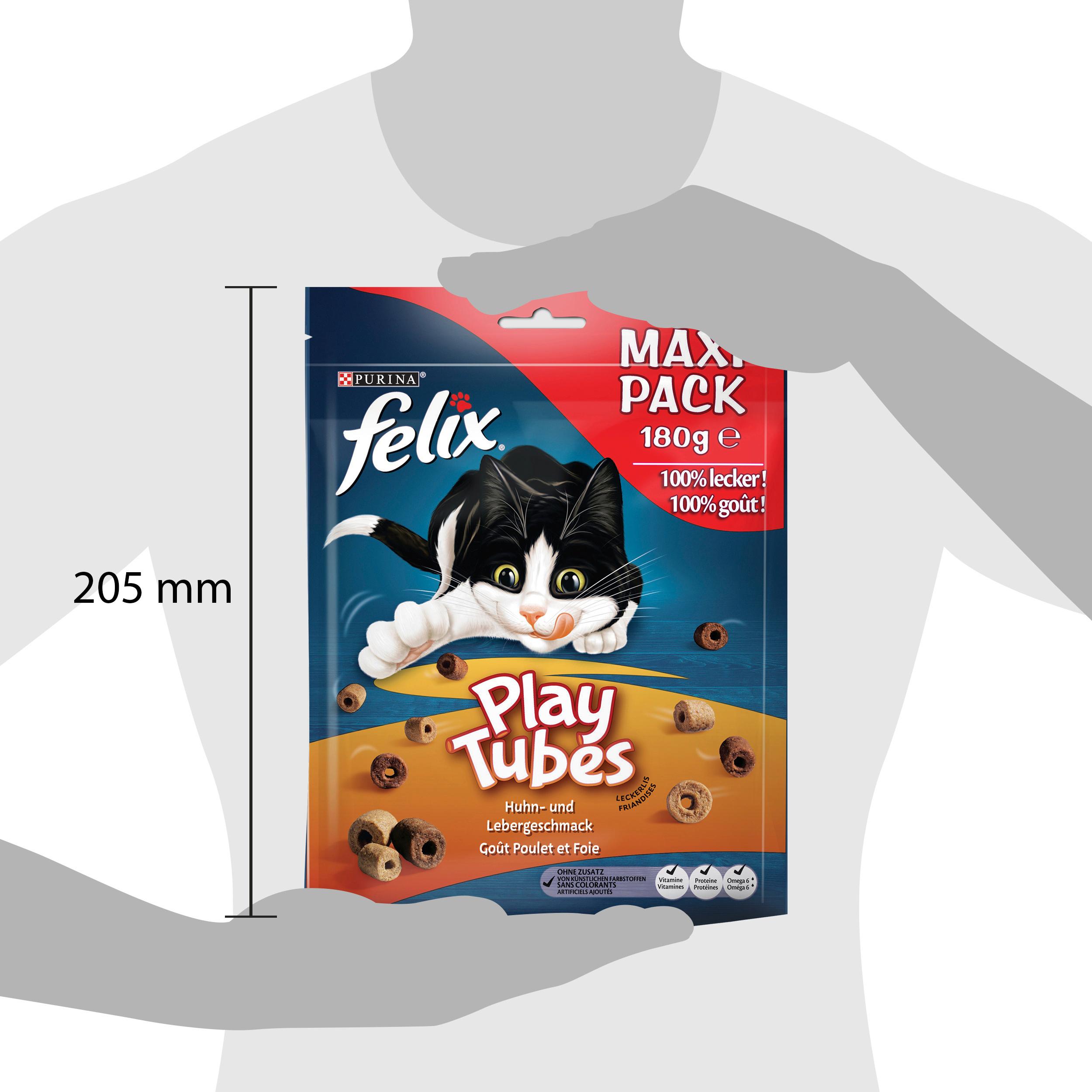 Produktbild PURINA FELIX Katzensnacks Play Tubes Huhn&Leber Maxi Pack 4 von 4