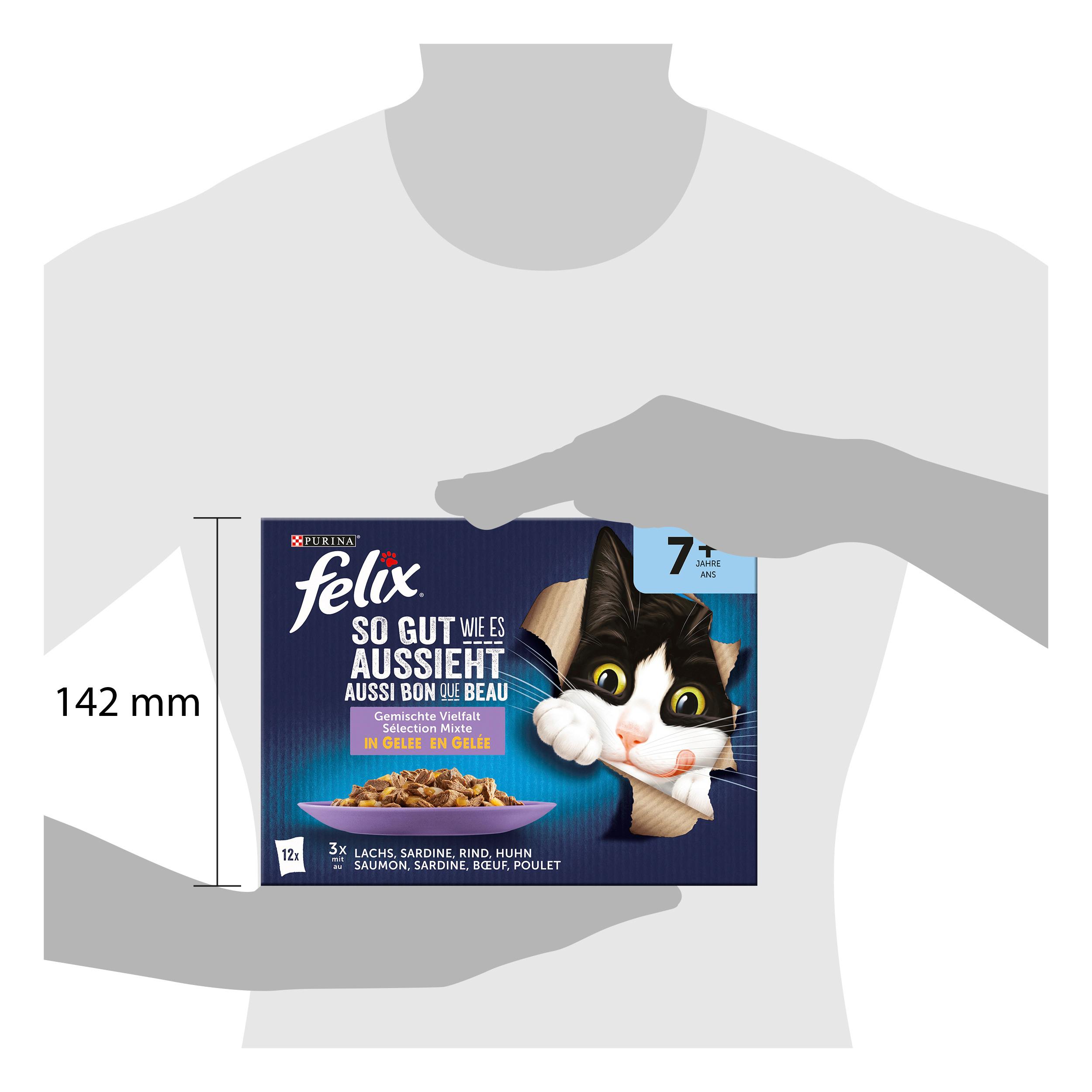 Produktbild PURINA FELIX Katzennassfutter So gut wie es aussieht in Gelee Senior Gemischte Vielfalt 4 von 4
