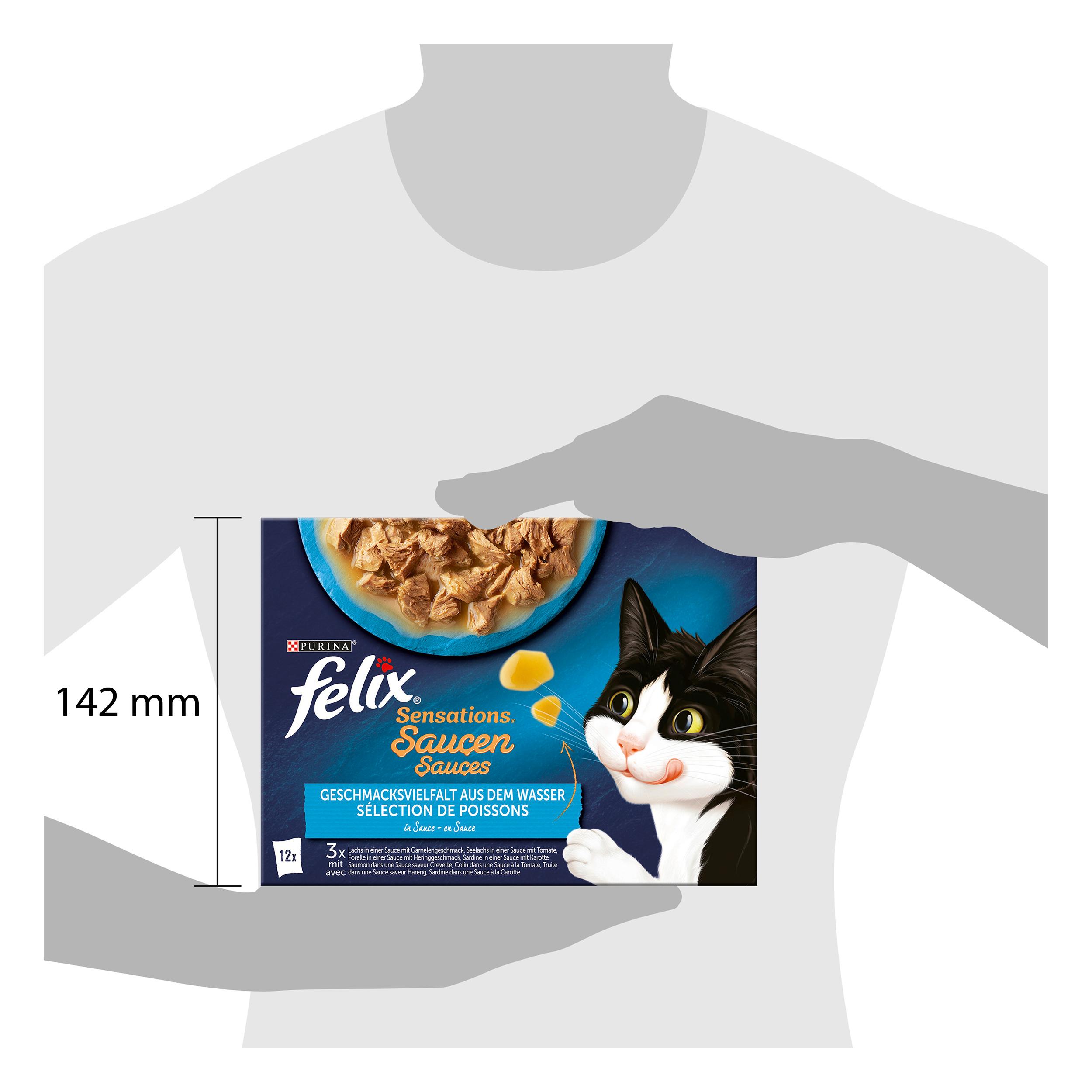 Produktbild PURINA FELIX Katzennassfutter Sensations Saucen Geschmacksvielfalt aus dem Wasser 4 von 4