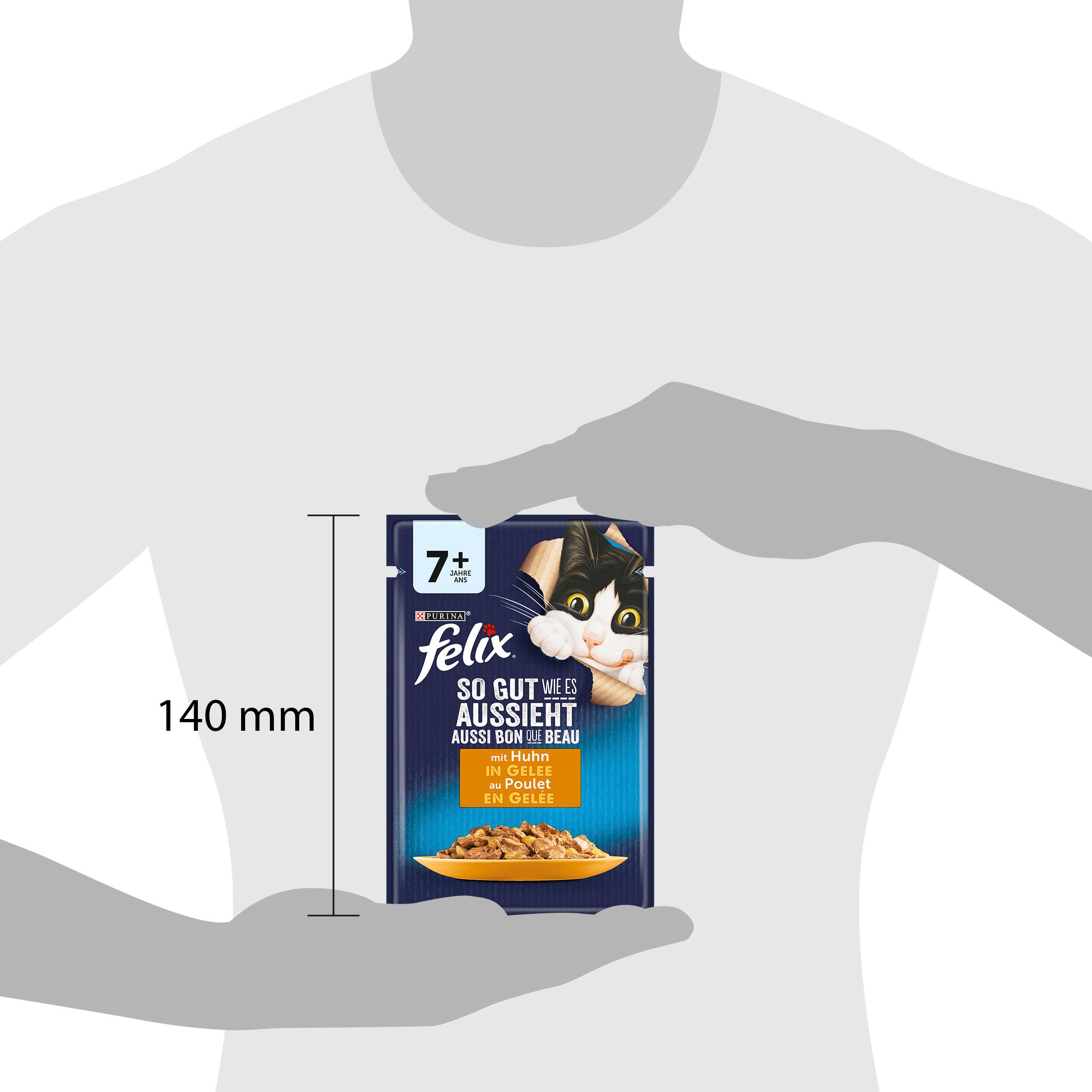 Produktbild PURINA FELIX Katzennassfutter So gut wie es aussieht in Gelee Senior mit Huhn 3 von 3