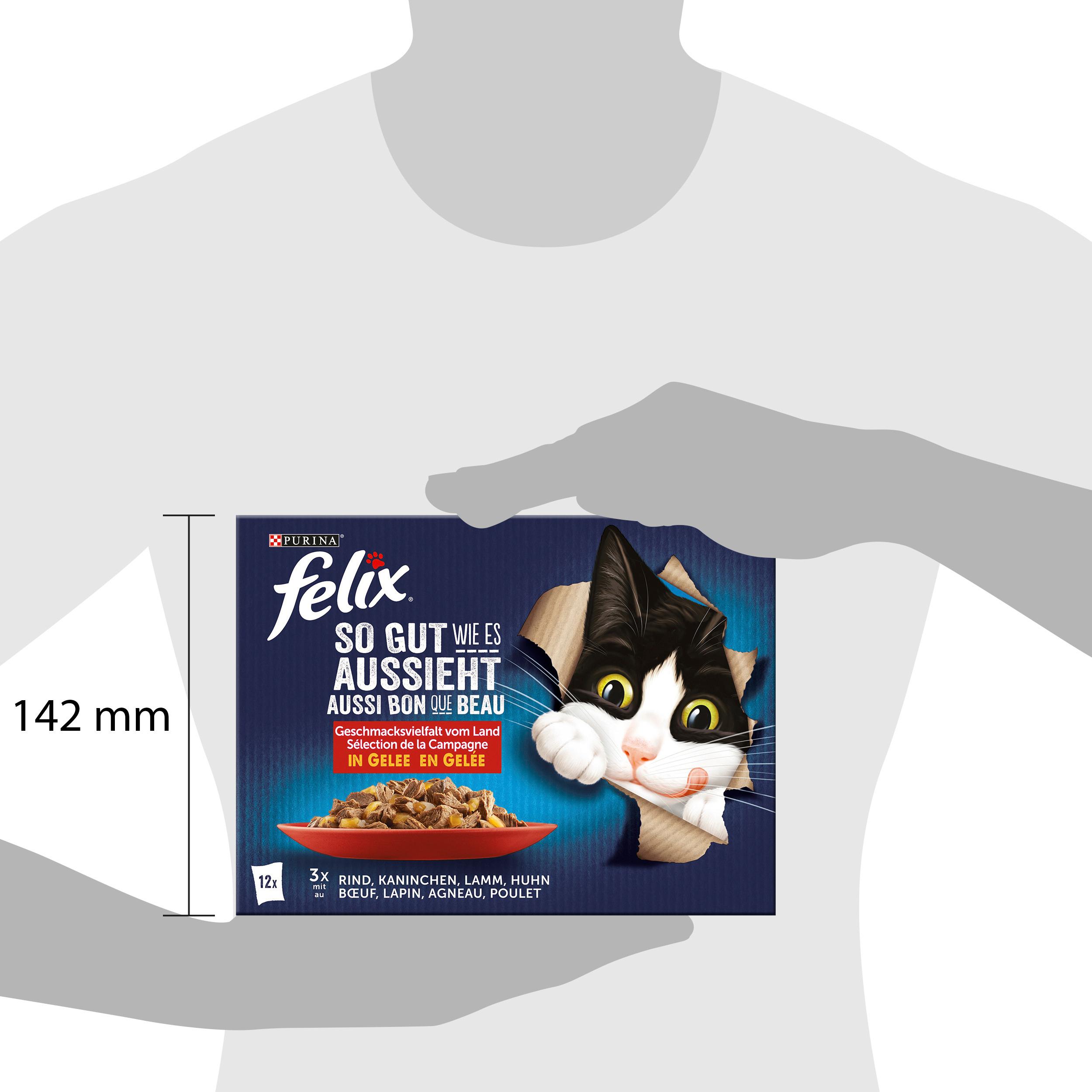 Produktbild PURINA FELIX Katzennassfutter So gut wie es aussieht in Gelee Geschmacksvielfalt vom Land 3 von 4