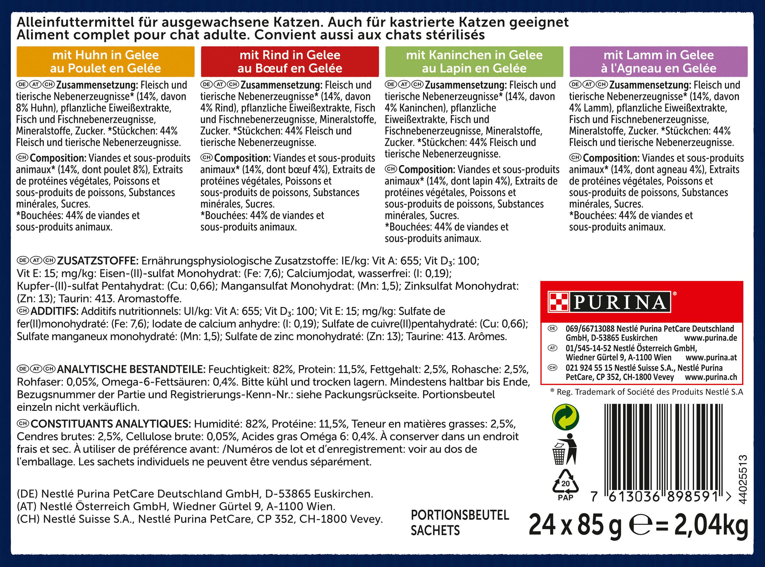 Produktbild PURINA FELIX Katzennassfutter So gut wie es aussieht in Gelee Geschmacksvielfalt vom Land 3 von 4