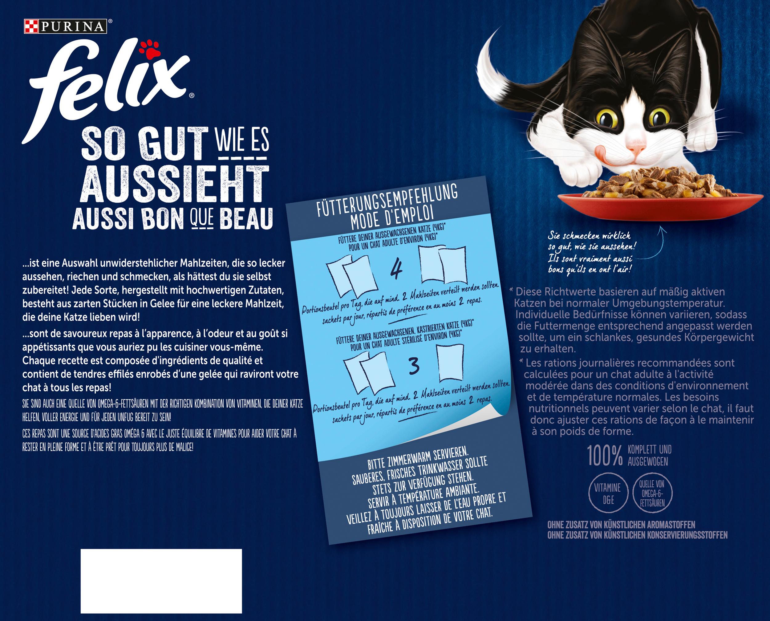 Produktbild PURINA FELIX Katzennassfutter So gut wie es aussieht in Gelee Geschmacksvielfalt vom Land 2 von 4