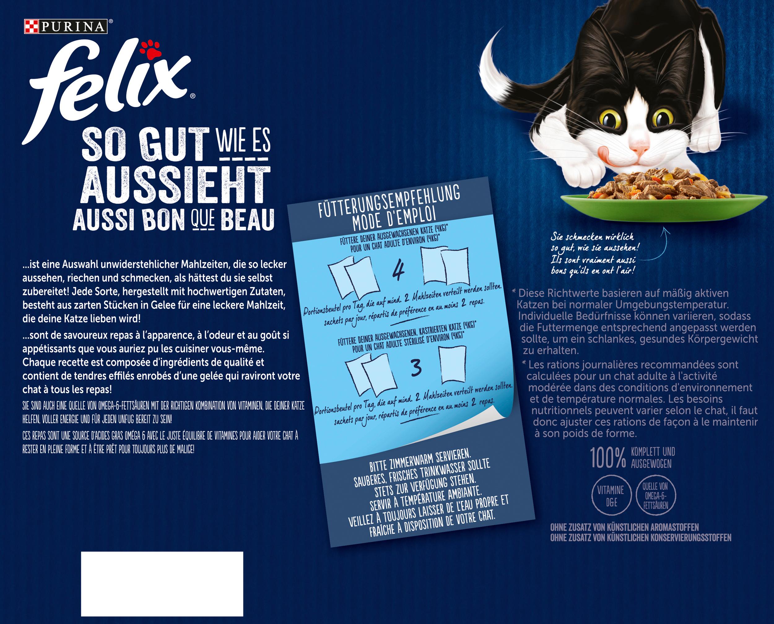 Produktbild PURINA FELIX Katzennassfutter So gut wie es aussieht in Gelee gemischte Vielfalt mit Gemüse 24x85g 2 von 4