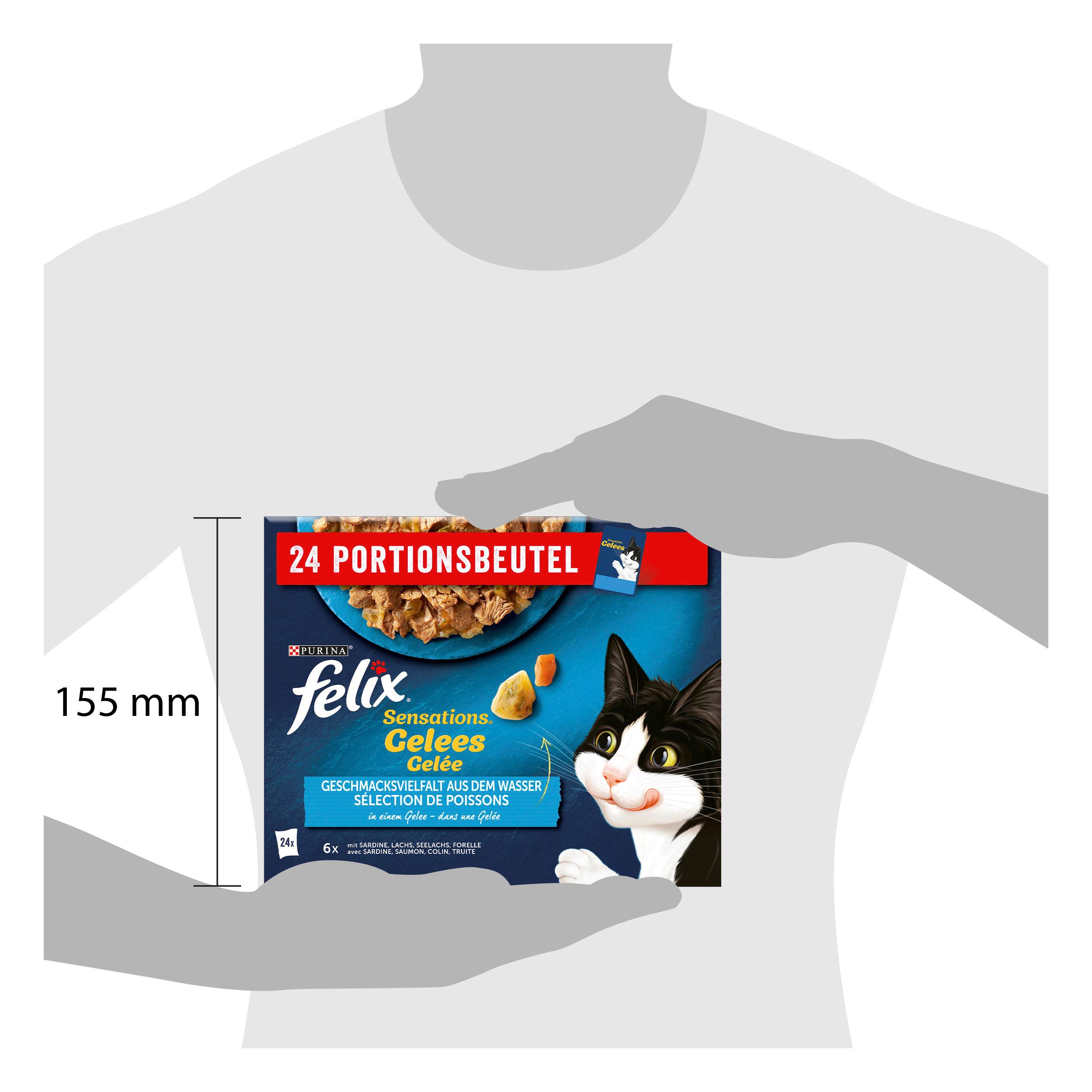 Produktbild PURINA FELIX Sensations Gelees Geschmacksvielfalt aus dem Wasser 4 von 4
