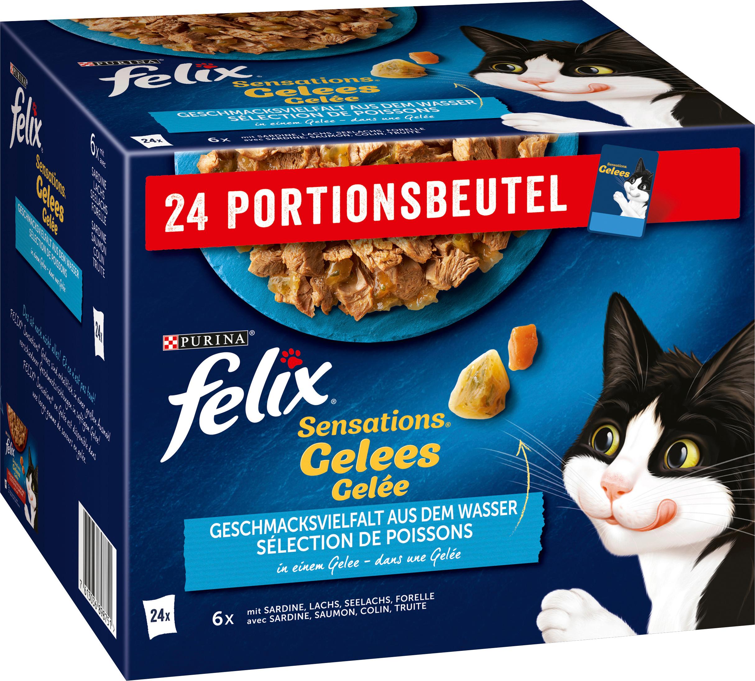 PURINA FELIX Sensations Gelees Geschmacksvielfalt aus dem Wasser