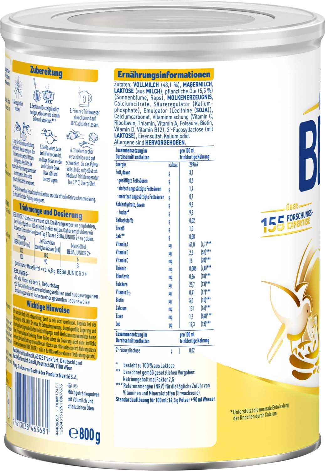 BEBA Junior 2 Kindermilch ab dem 2. Geburtstag