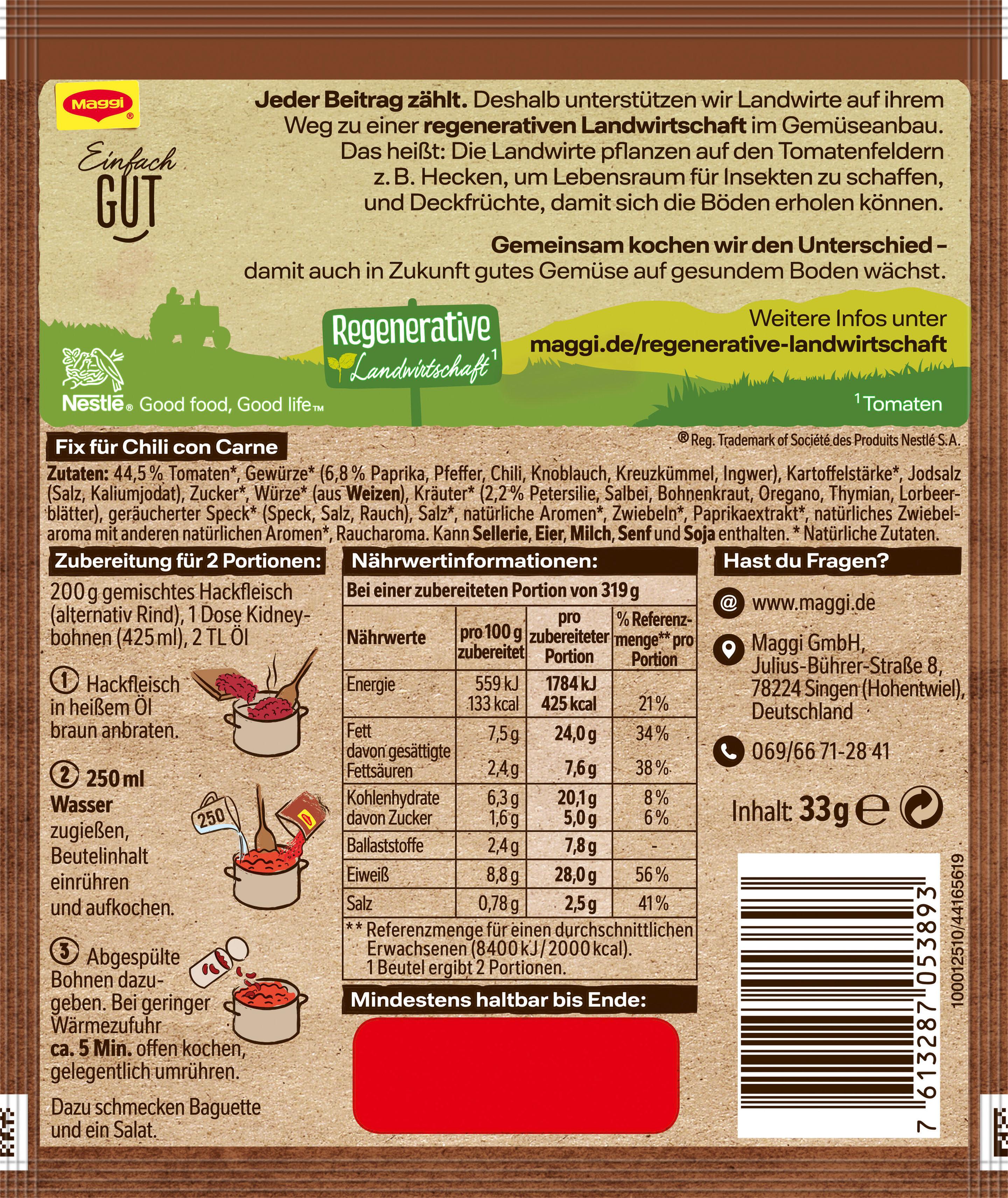 Produktbild MAGGI Fix für Chili con Carne 2 von 2